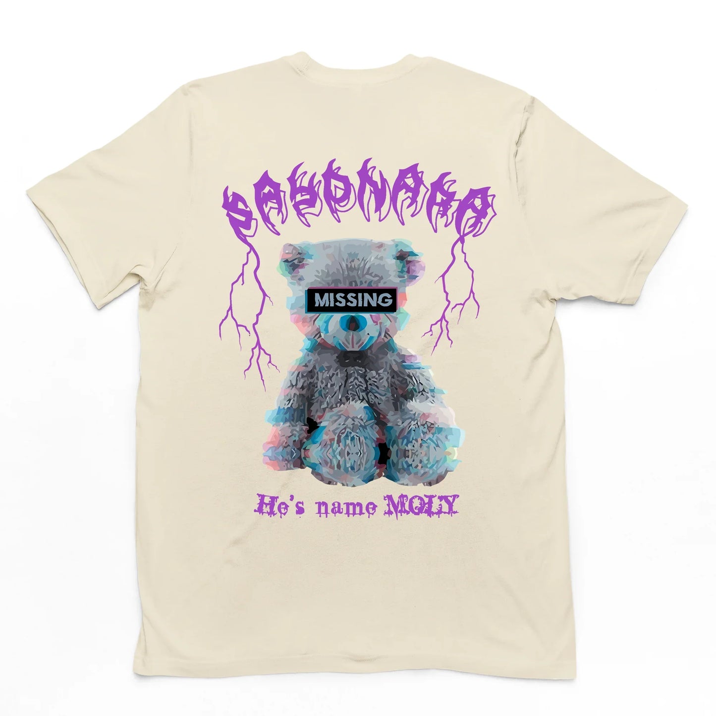 Camiseta Básica Com Estampa Sayonara Urso - Pérola