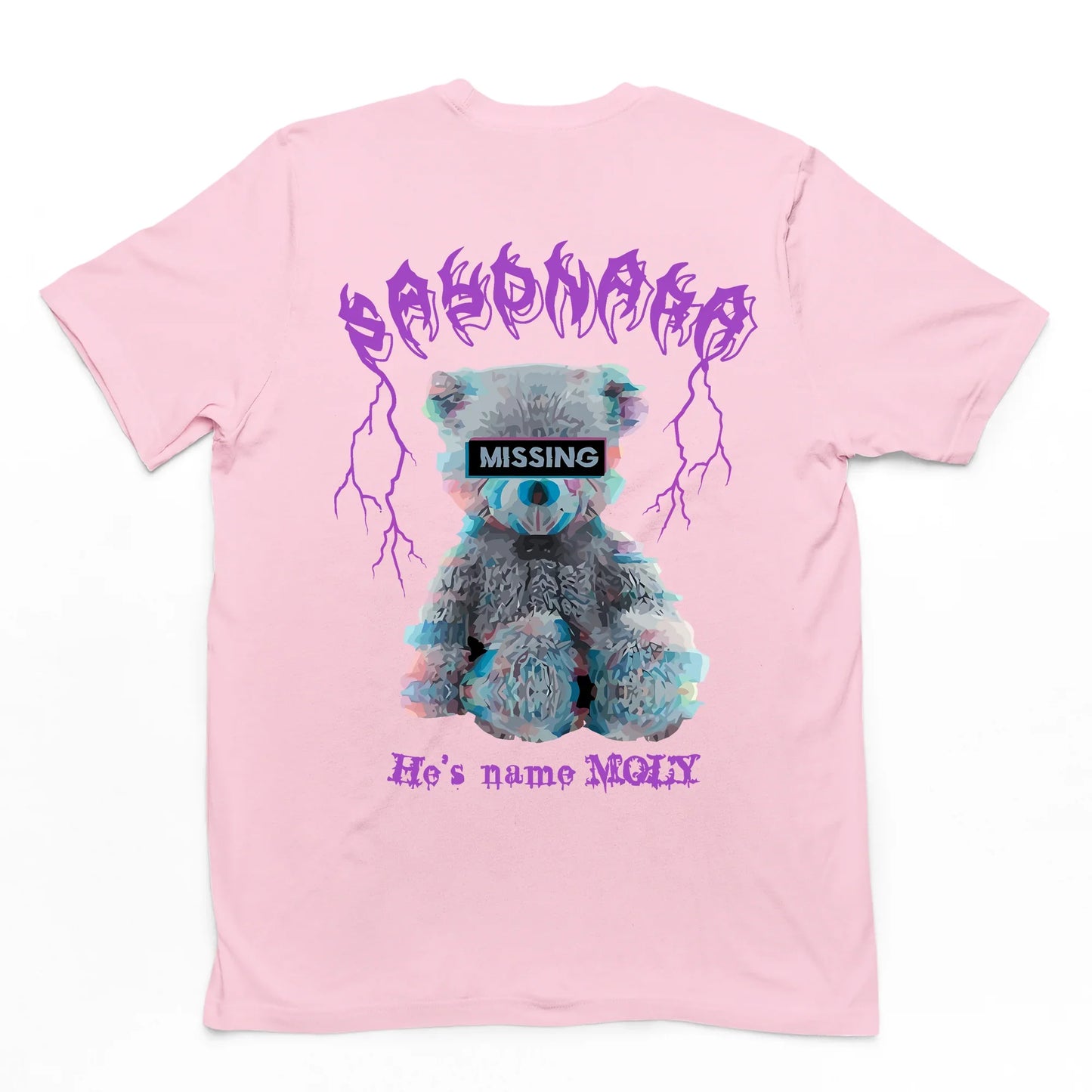 Camiseta Básica Com Estampa Sayonara Urso - Rosa