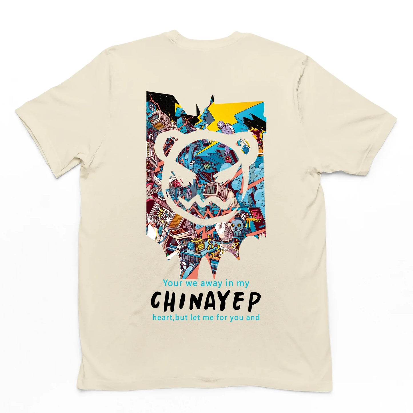 Camiseta Básica Com Estampa Ursinho - pérola