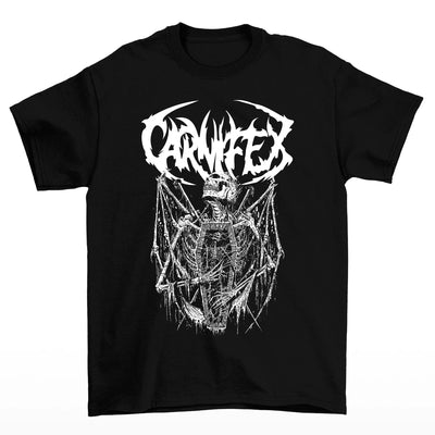 camiseta básica com estampa Caveira caixão- Preto