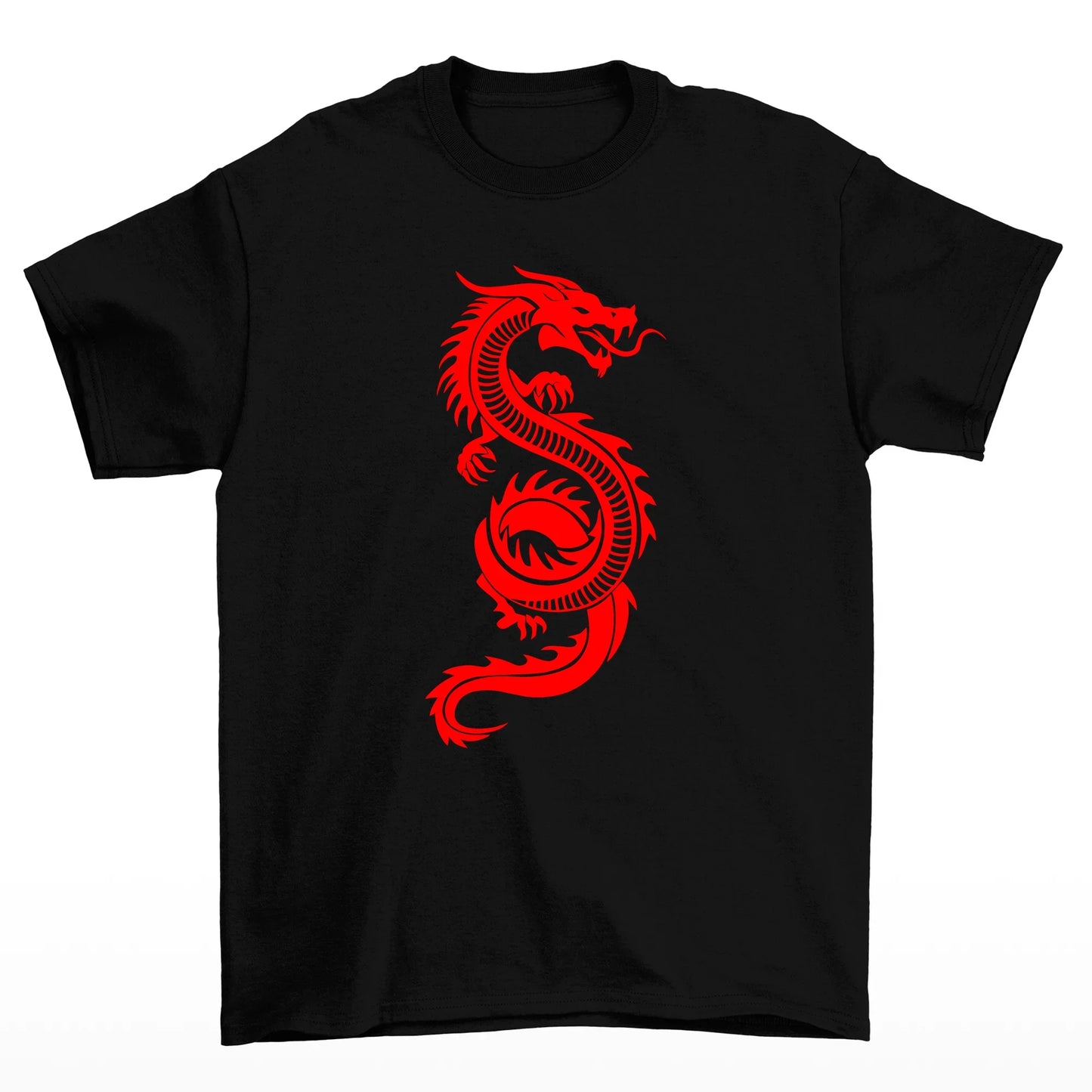 Camiseta Básica Dragão Vermelho Red Dragon - Preto