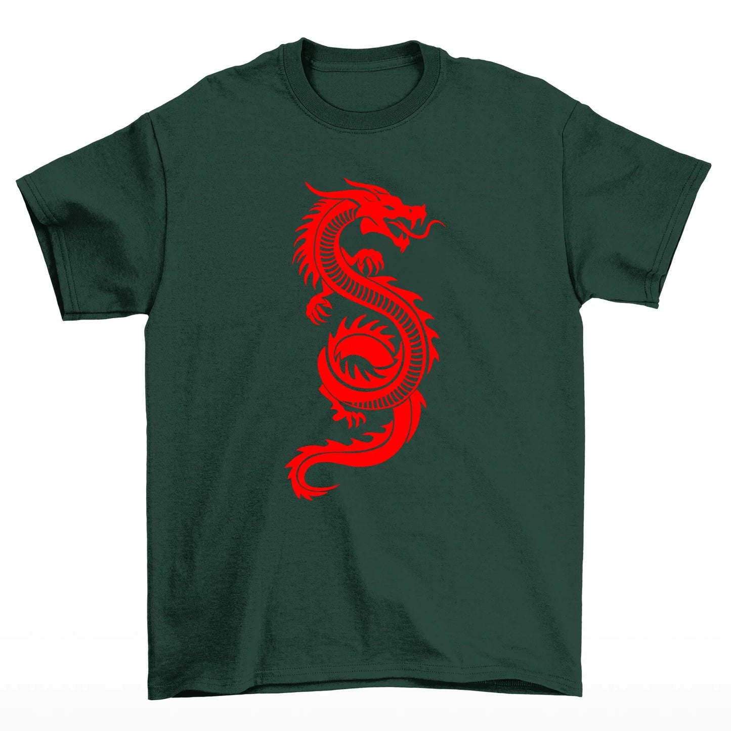 Camiseta Básica Dragão Vermelho Red Dragon - Verde