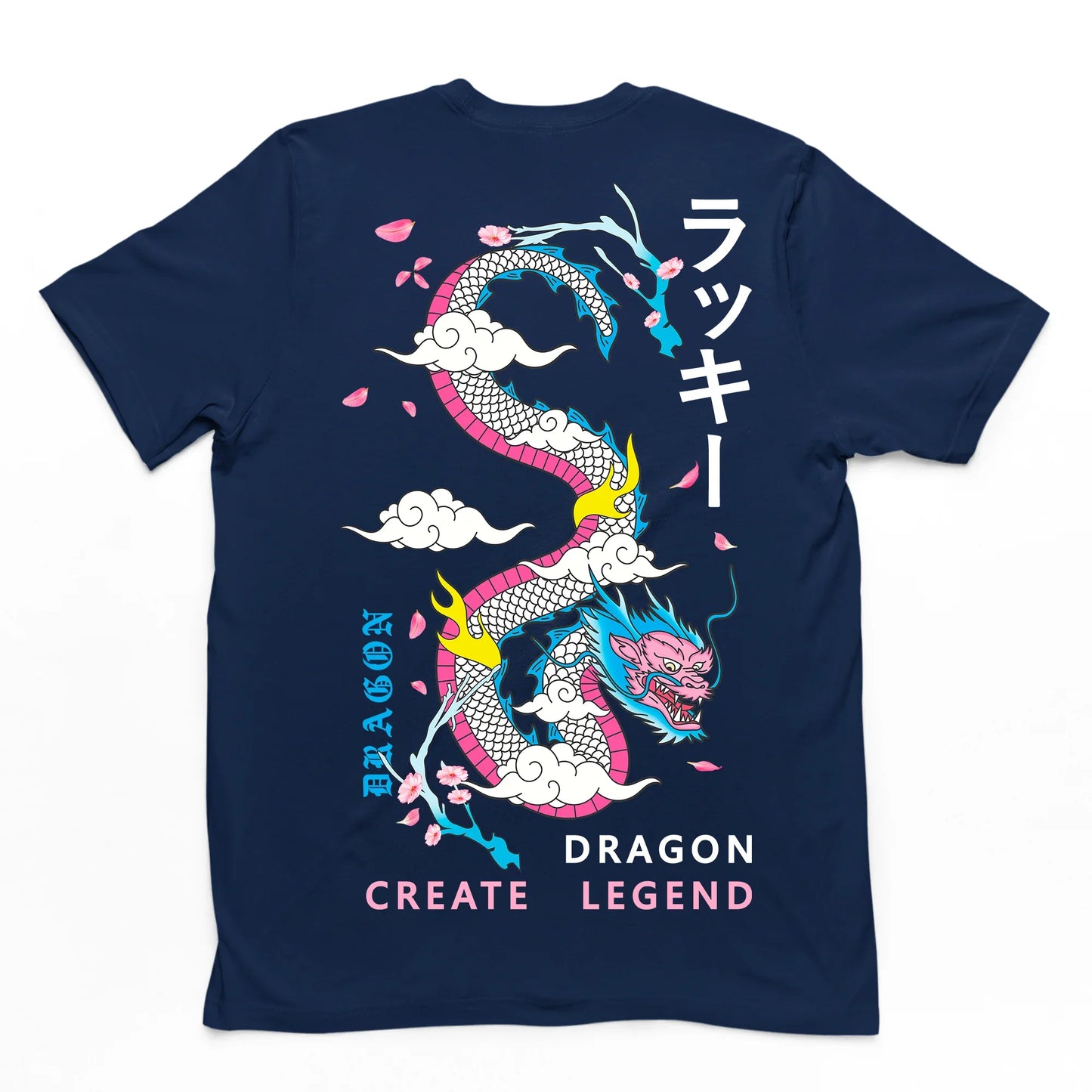 Camiseta Básica Create Dragon Legends Japão - Azul Marinho