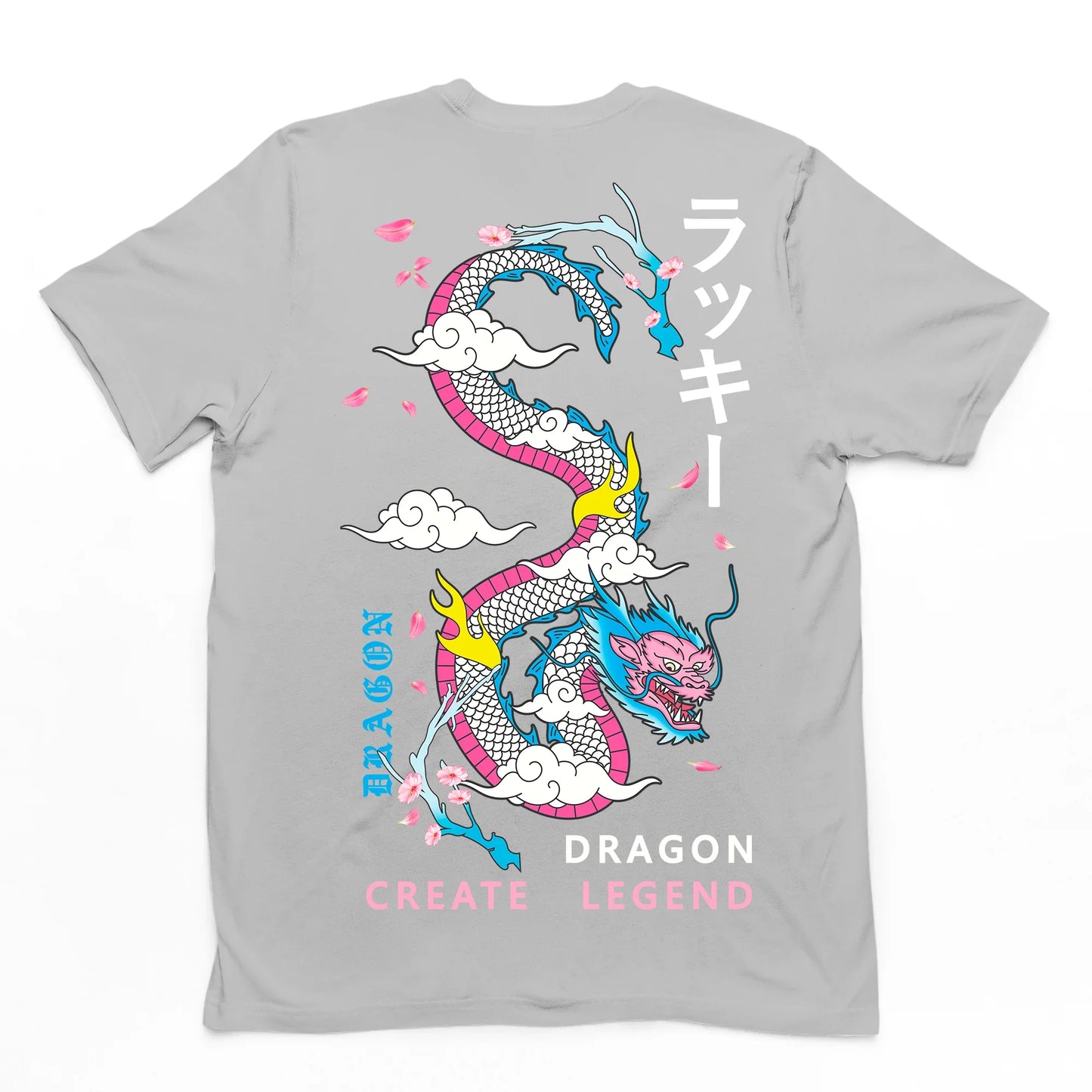 Camiseta Básica Create Dragon Legends Japão - Cinza