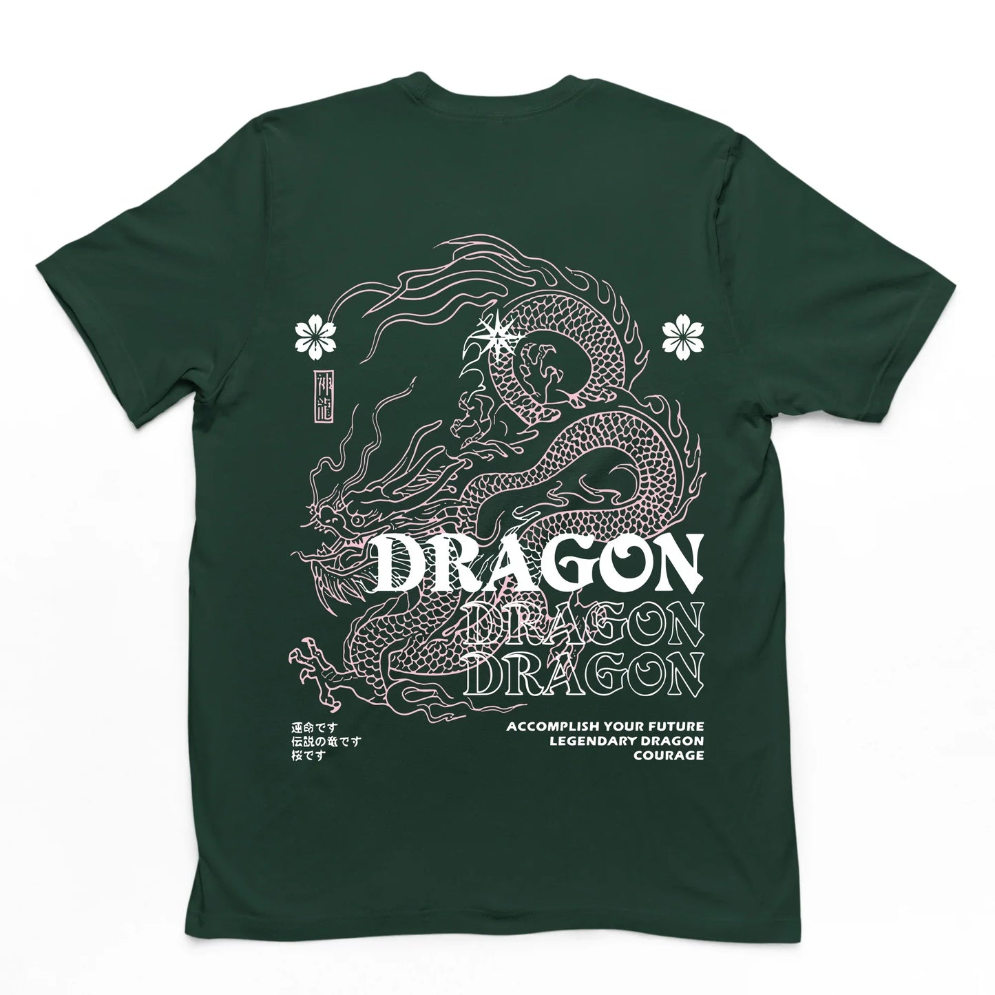 Camiseta Básica Feminina Dragon Dance Legendary - Verde