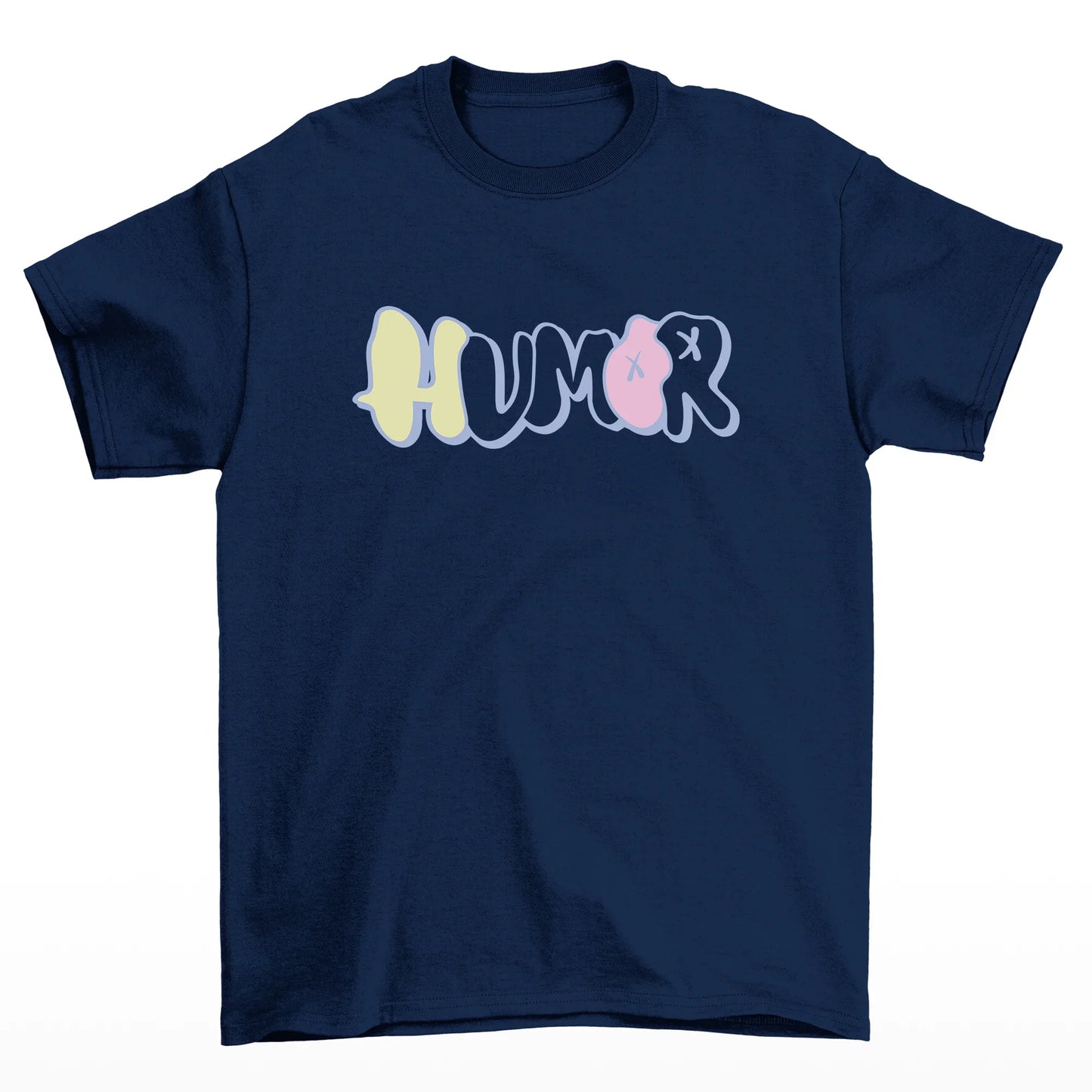 Camiseta Feminina Azul Marinho Com Estampa Humor - Azul Marinho