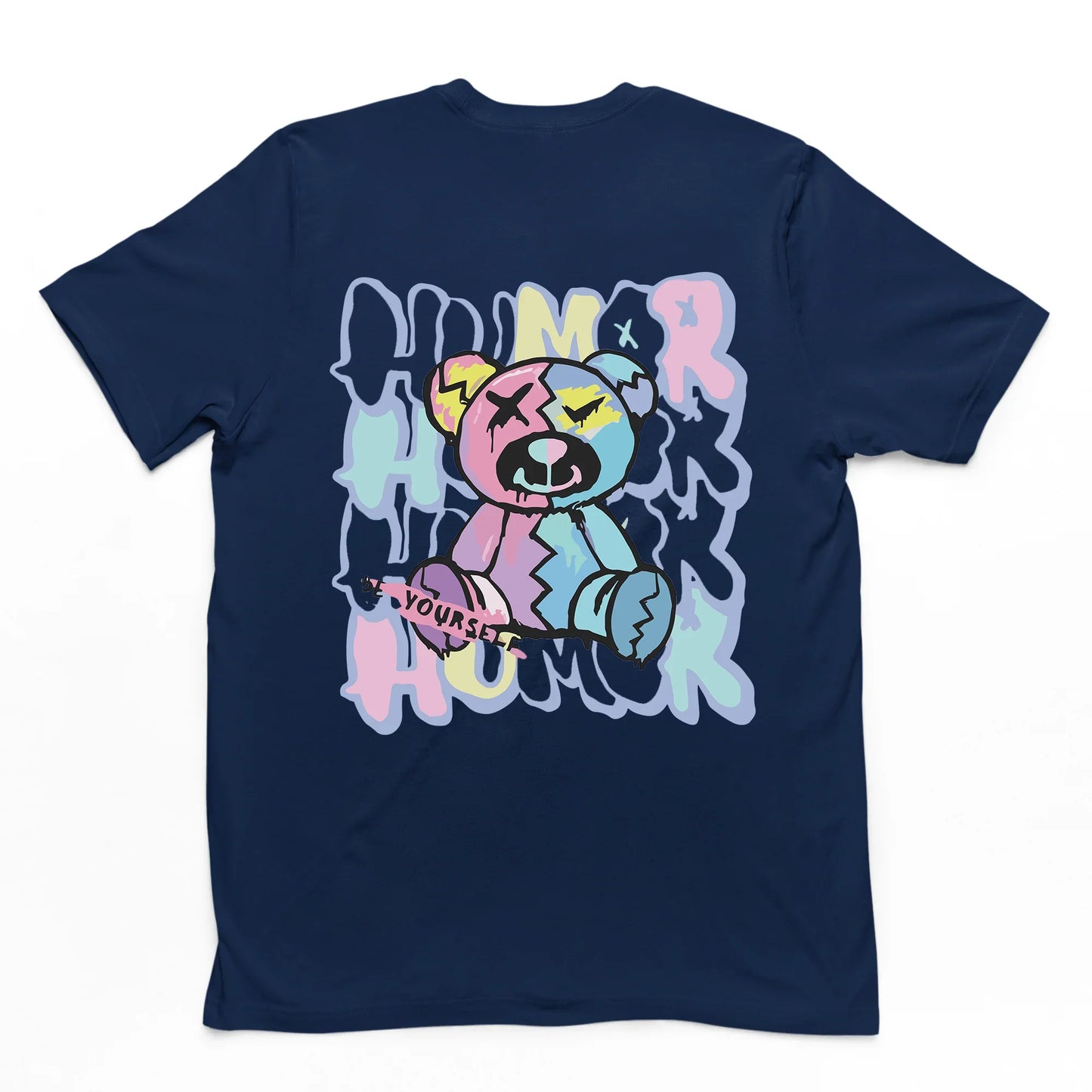 Camiseta Feminina Azul marinho Com Estampa Humor - Azul Marinho