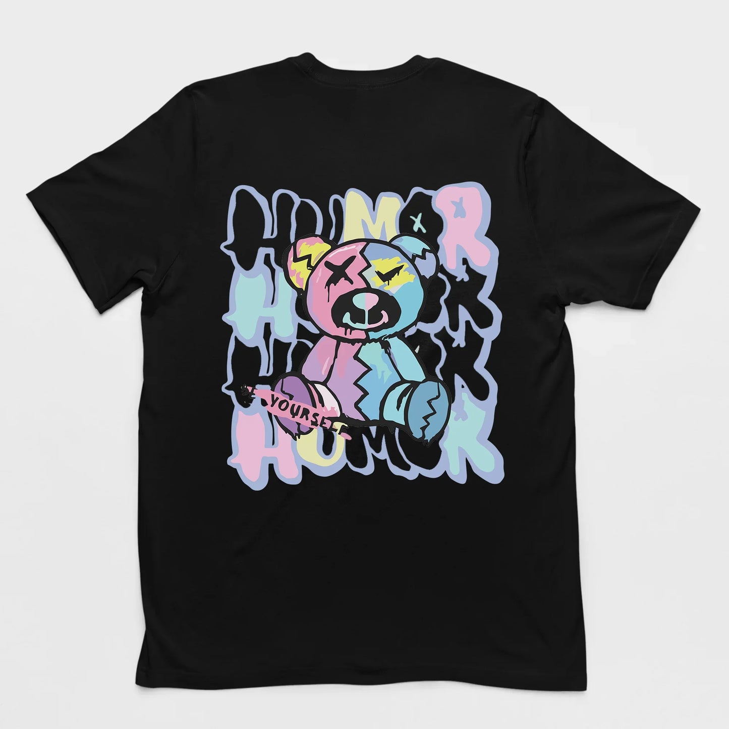 Camiseta Feminina Preta Com Estampa Humor - Preto