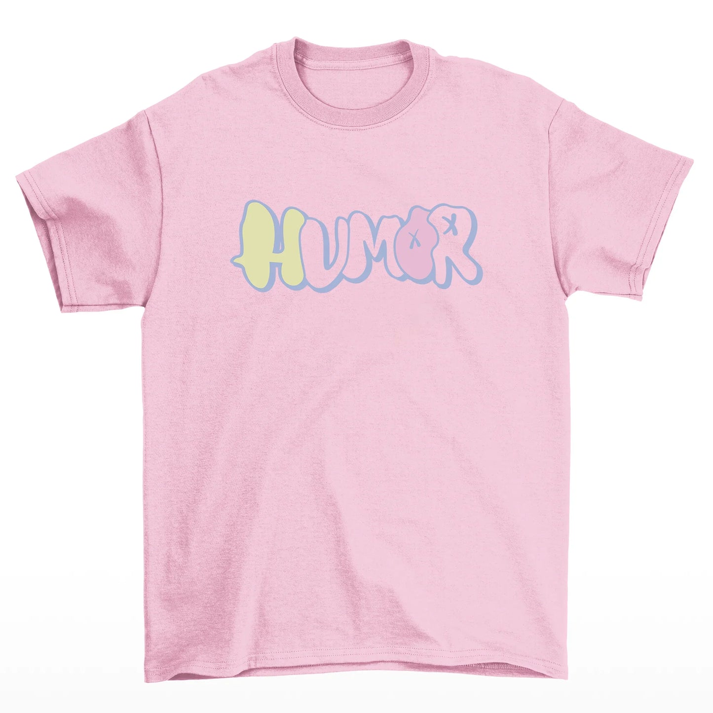 Camiseta Feminina rosa bebê Com Estampa Humor - Rosa Bebê