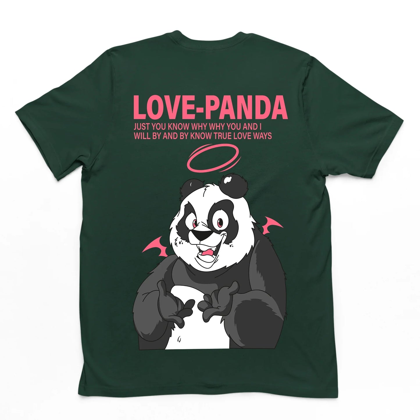 Camiseta Básica Love Panda - VERDE