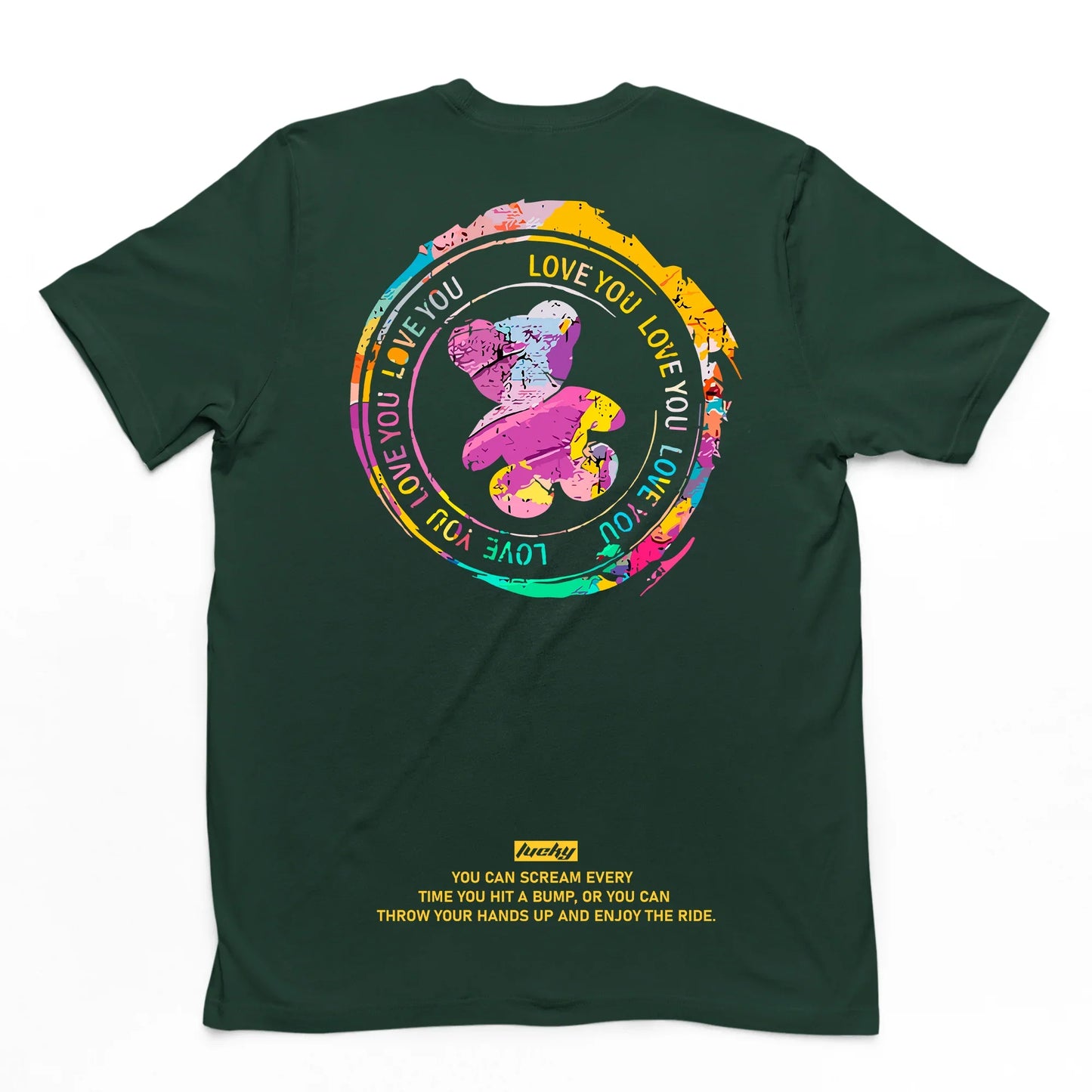 Camiseta Básica Love You Bear - VERDE
