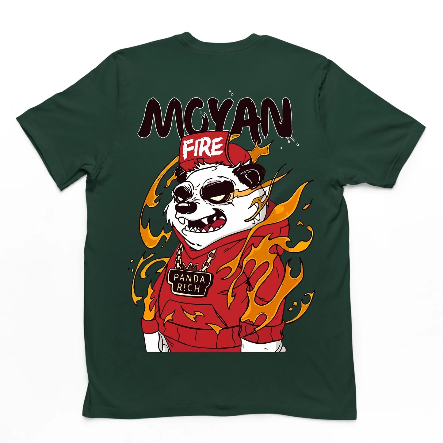 Camiseta Básica estampa Moyan Fire Panda Rich - Verde