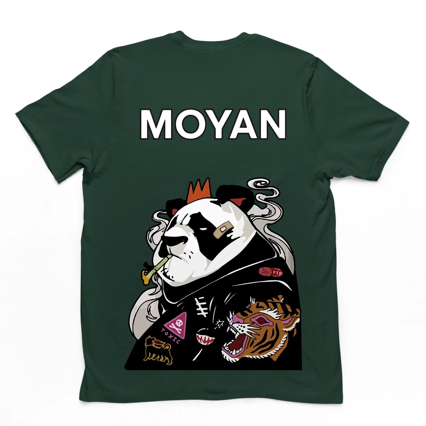 Camiseta Básica Moyan King Panda- Verde