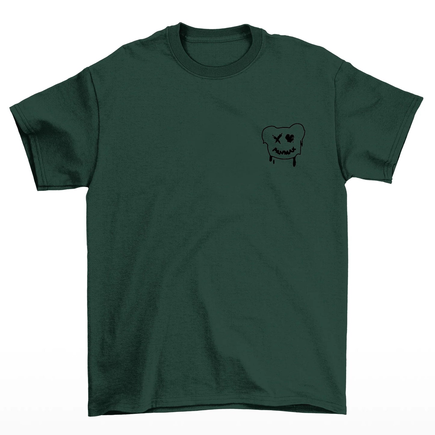 Camiseta Básica verde Unissex Com Estampa Ursinho - Verde