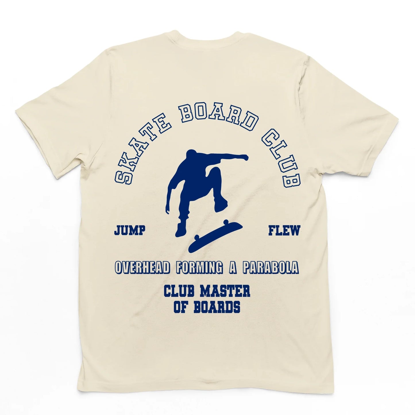 Camiseta Básica Unissex Skate Board Club - pérola