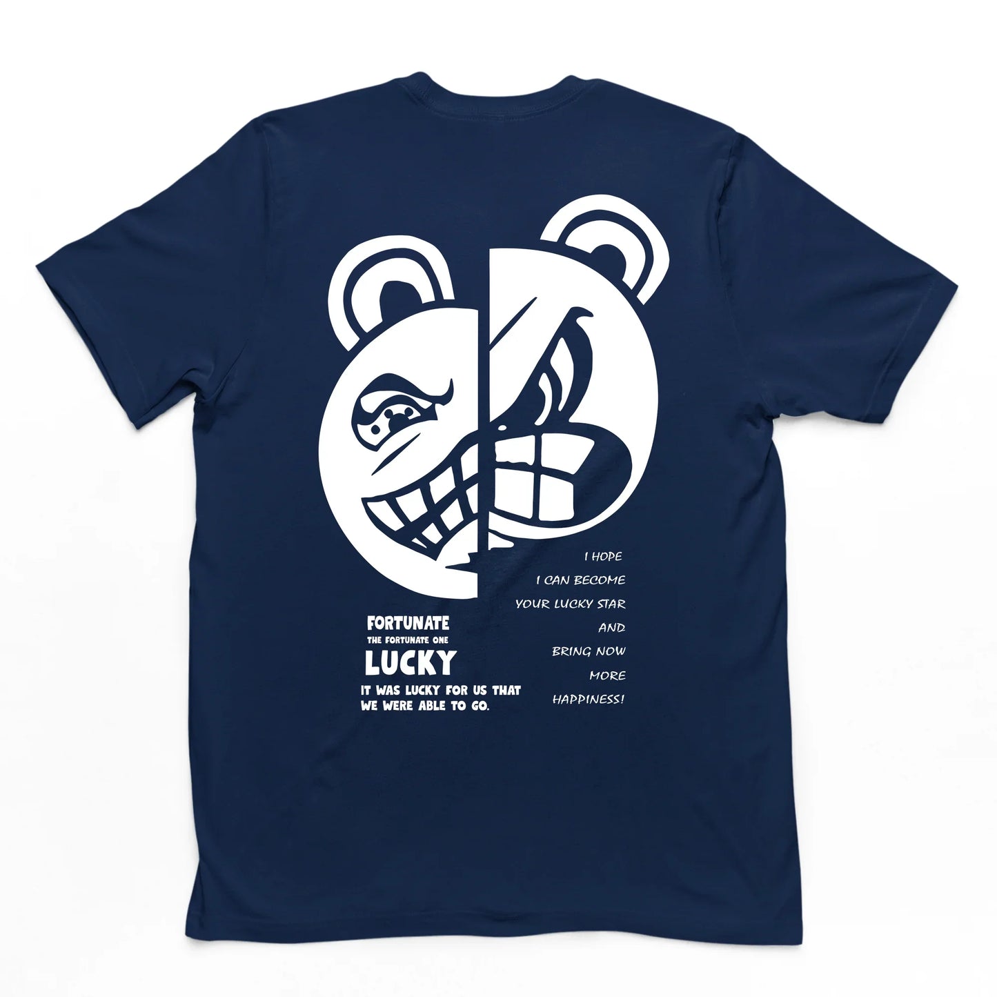 Camiseta masculina com estampa ursinho nervoso - Azul Marinho