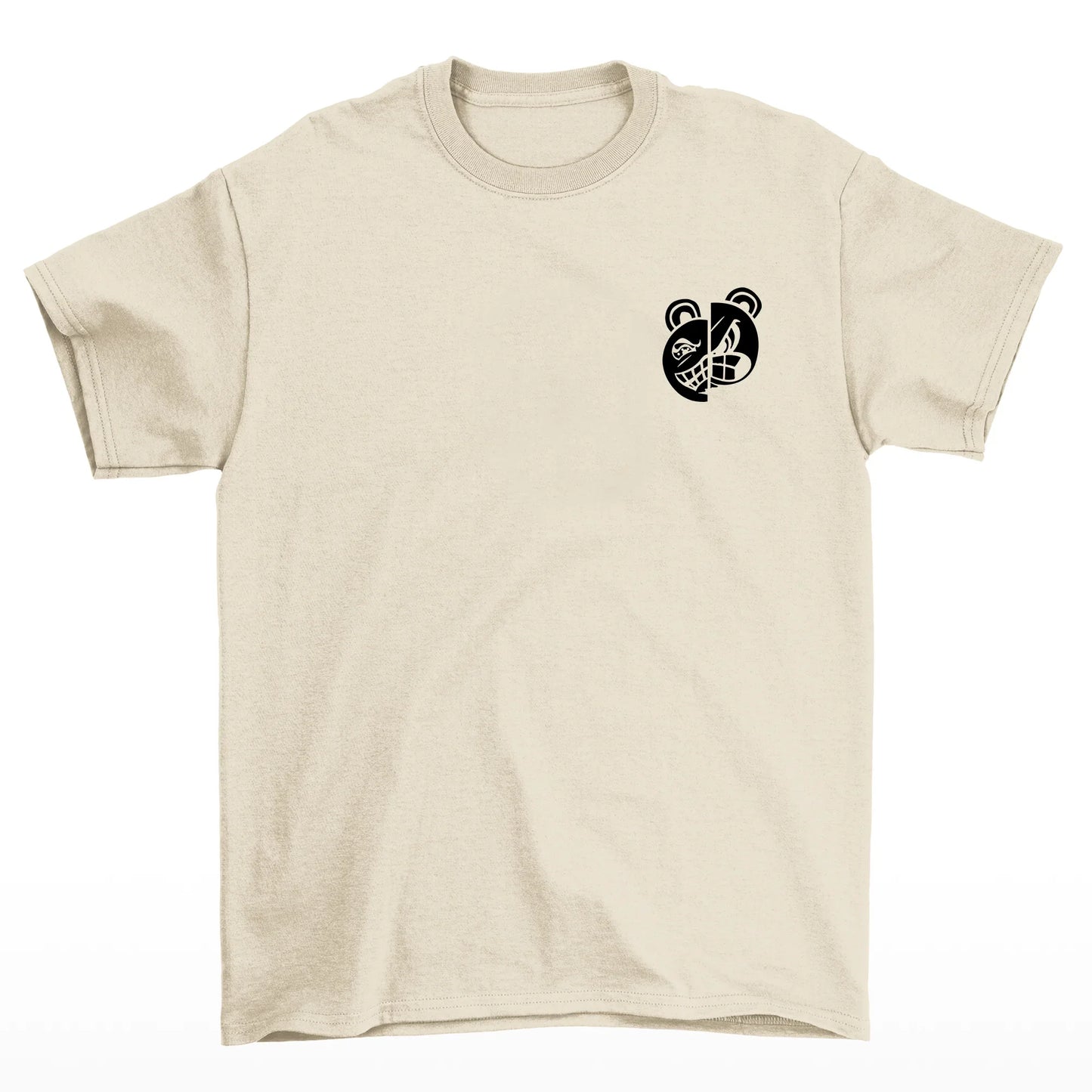 Camiseta masculina com estampa ursinho nervoso - Pérola