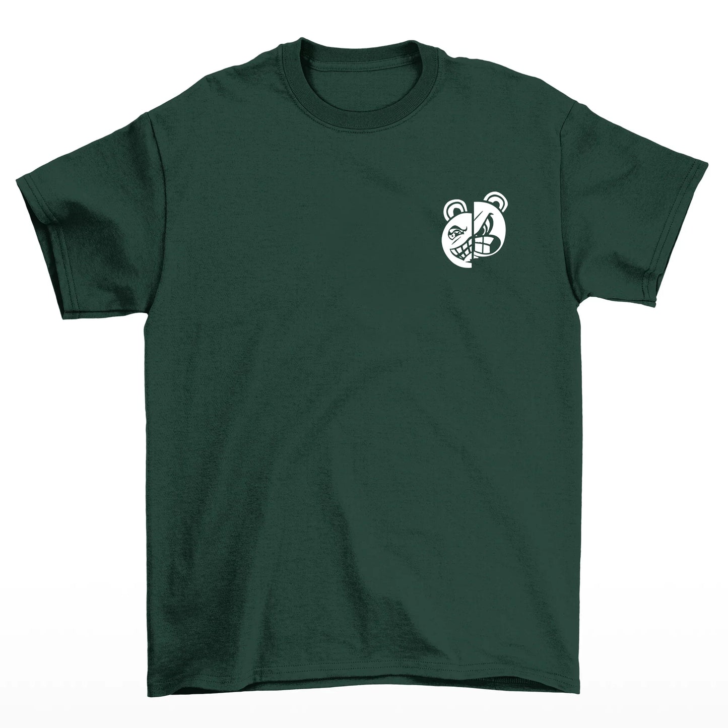 Camiseta masculina com estampa ursinho nervoso - Verde