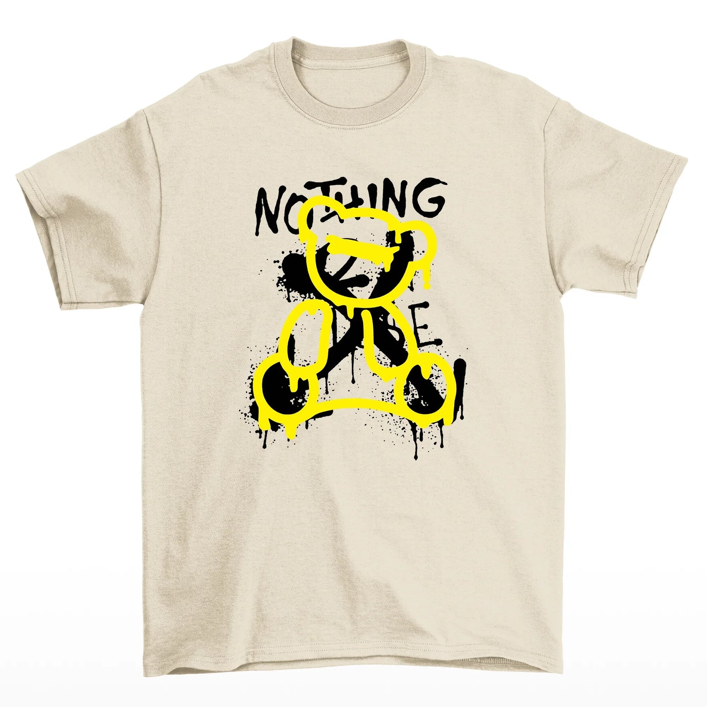 camiseta básica pérola estampa de urso nothing
