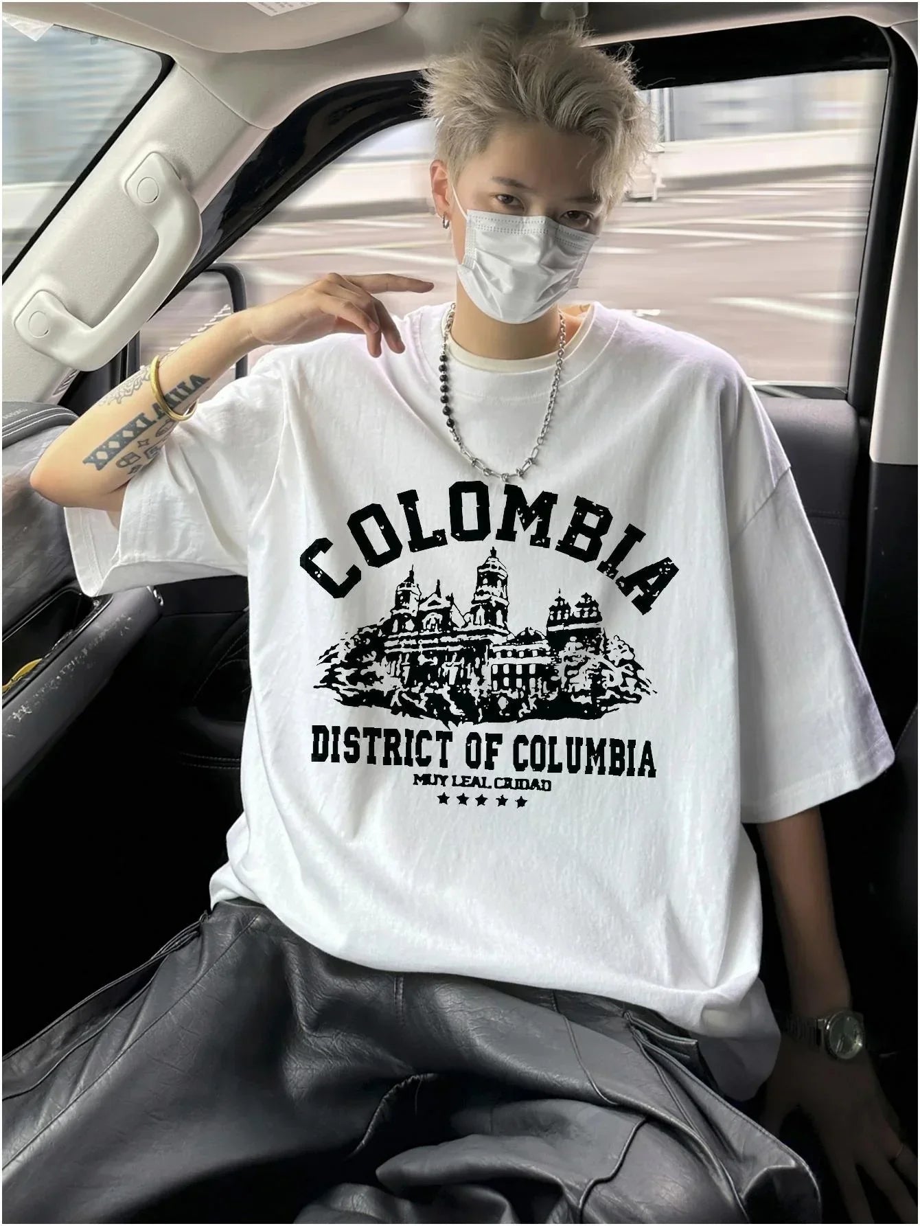 Camiseta Básica Unissex Com Estampa Distrito De Colombia