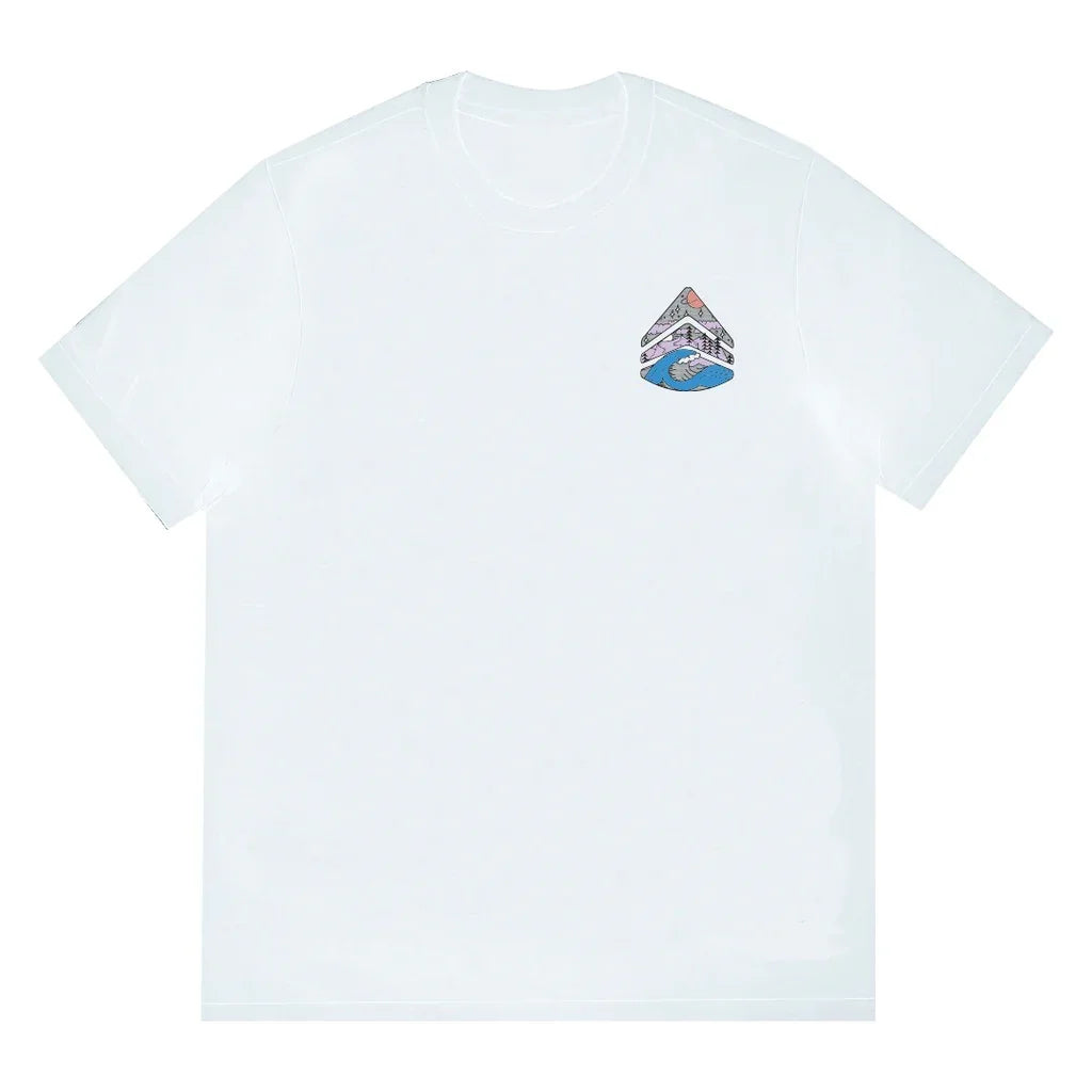 Camiseta Básica Unissex COm Estampa Ondas Do Oceano