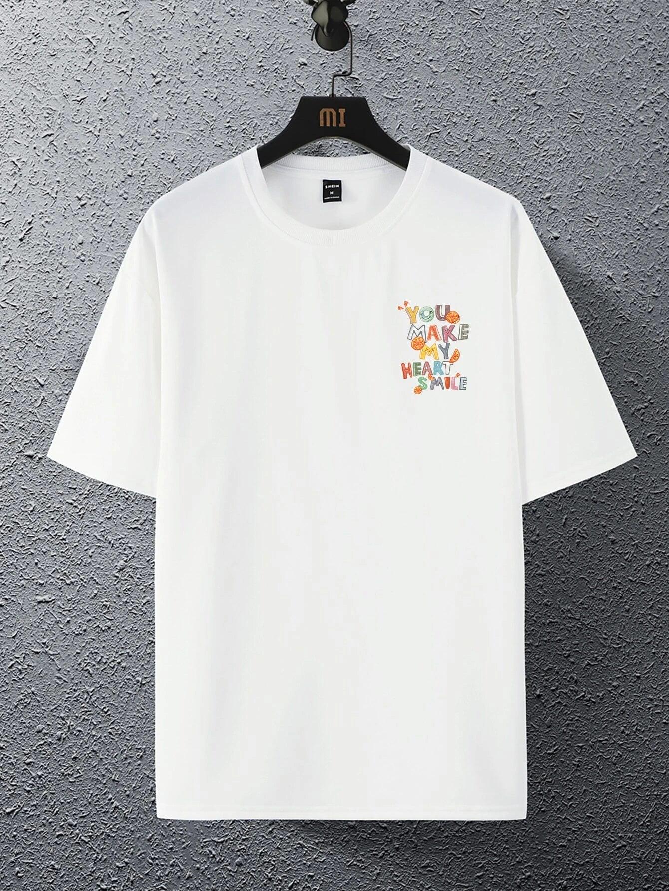 Camiseta Básica Unissex You Make My Heart Smile - branco