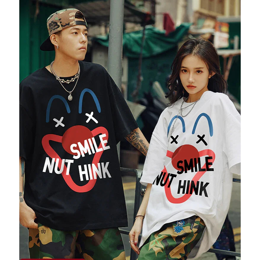Camiseta Básica Casal Smile Nuthink Palhaço - preto