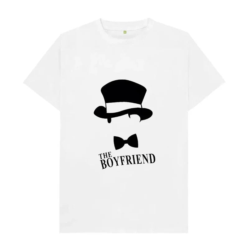 Camiseta Básica Casal Com Estampa Masculina Chapéu O Namorado