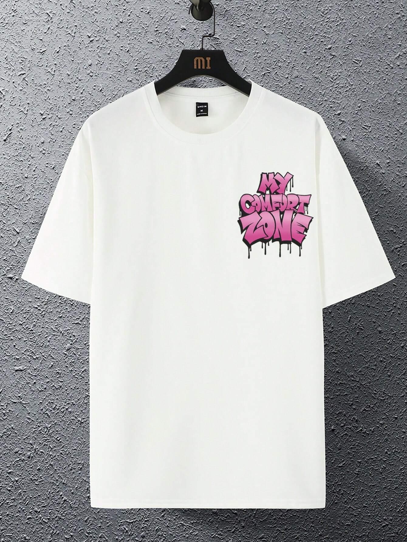 Camiseta Básica Unissex Com Estampa Zona De Conforto