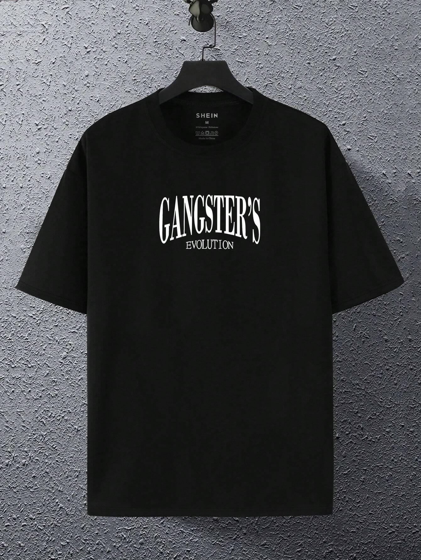 Camiseta Básica Com Estampa Gangster
