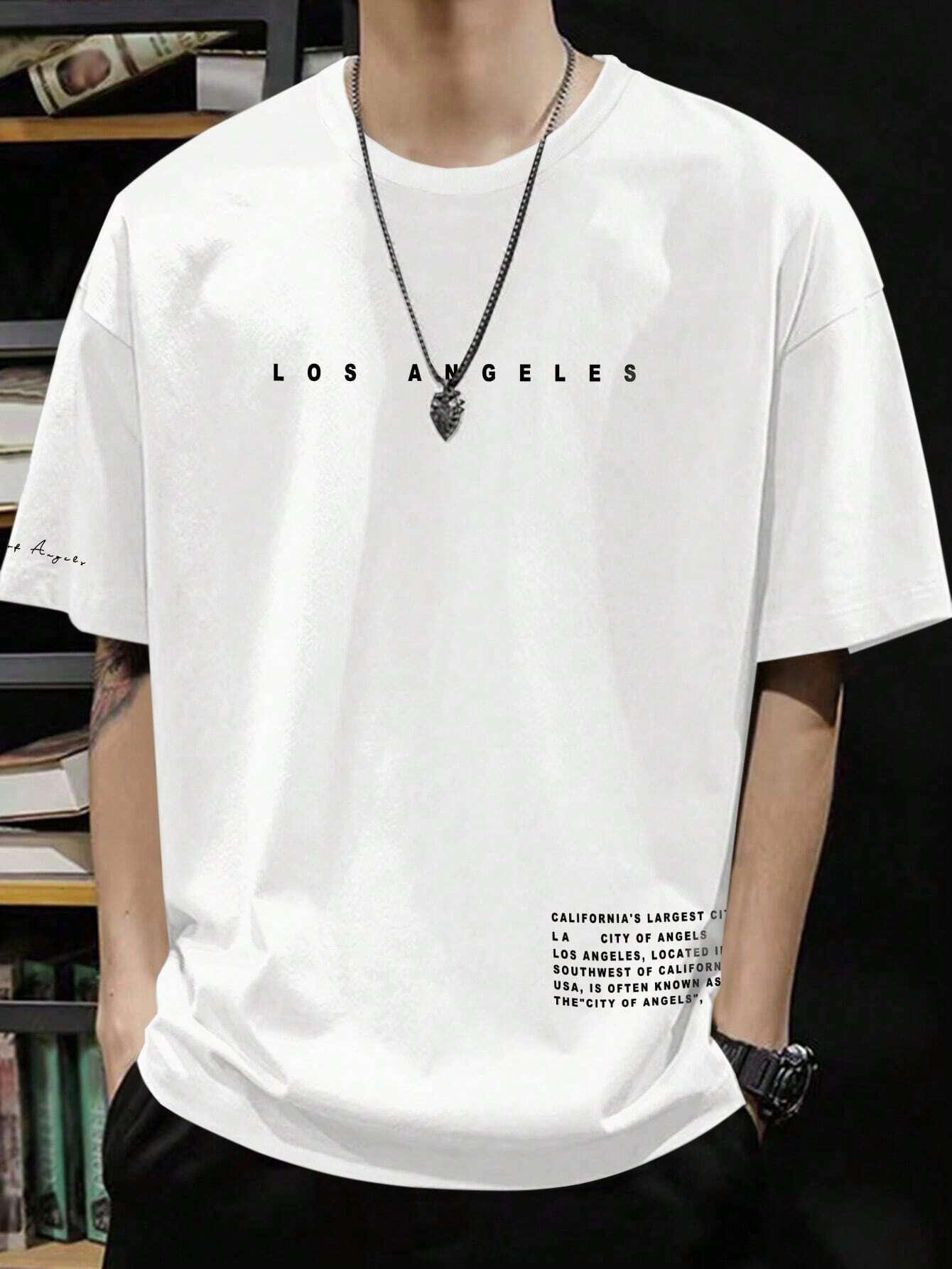 Camiseta Básica Com Estampa Los Angeles