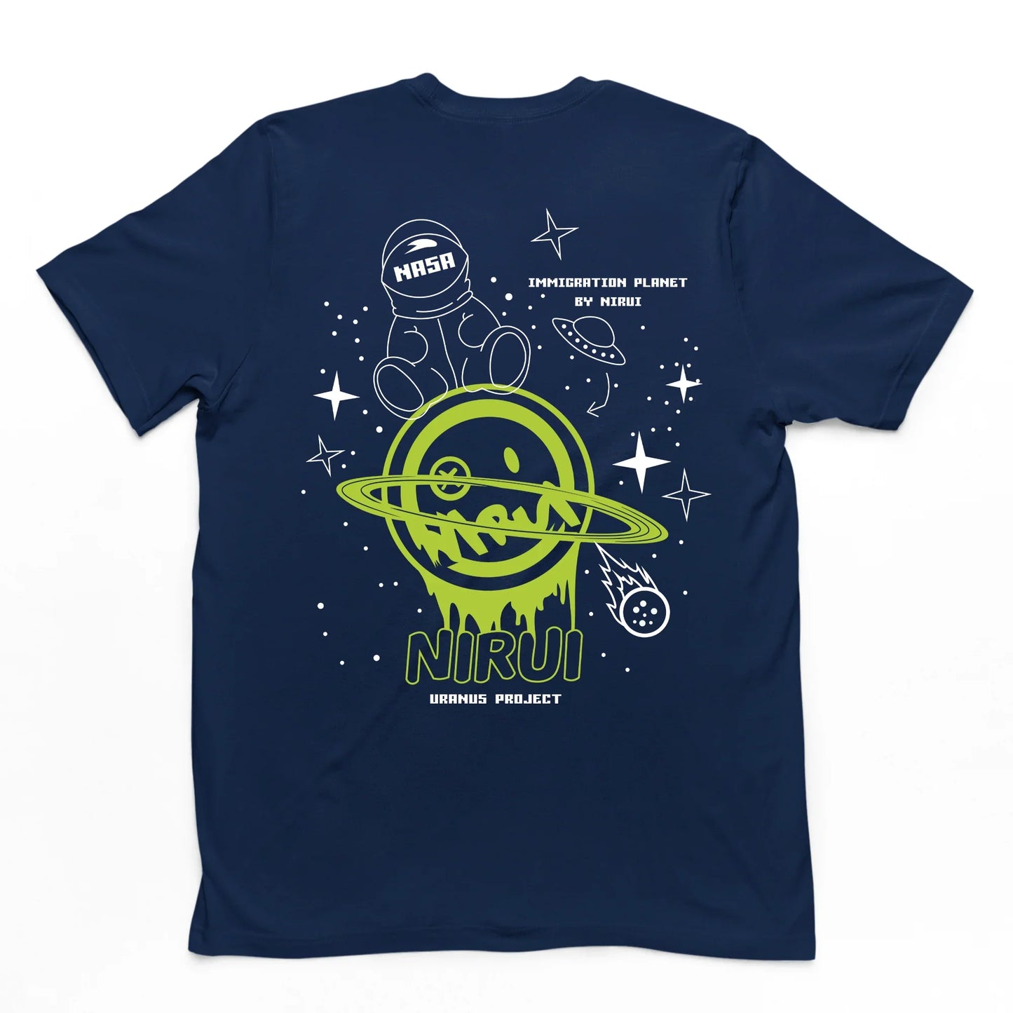 Camiseta Básica Nasa Nirui Space - azul- marinho