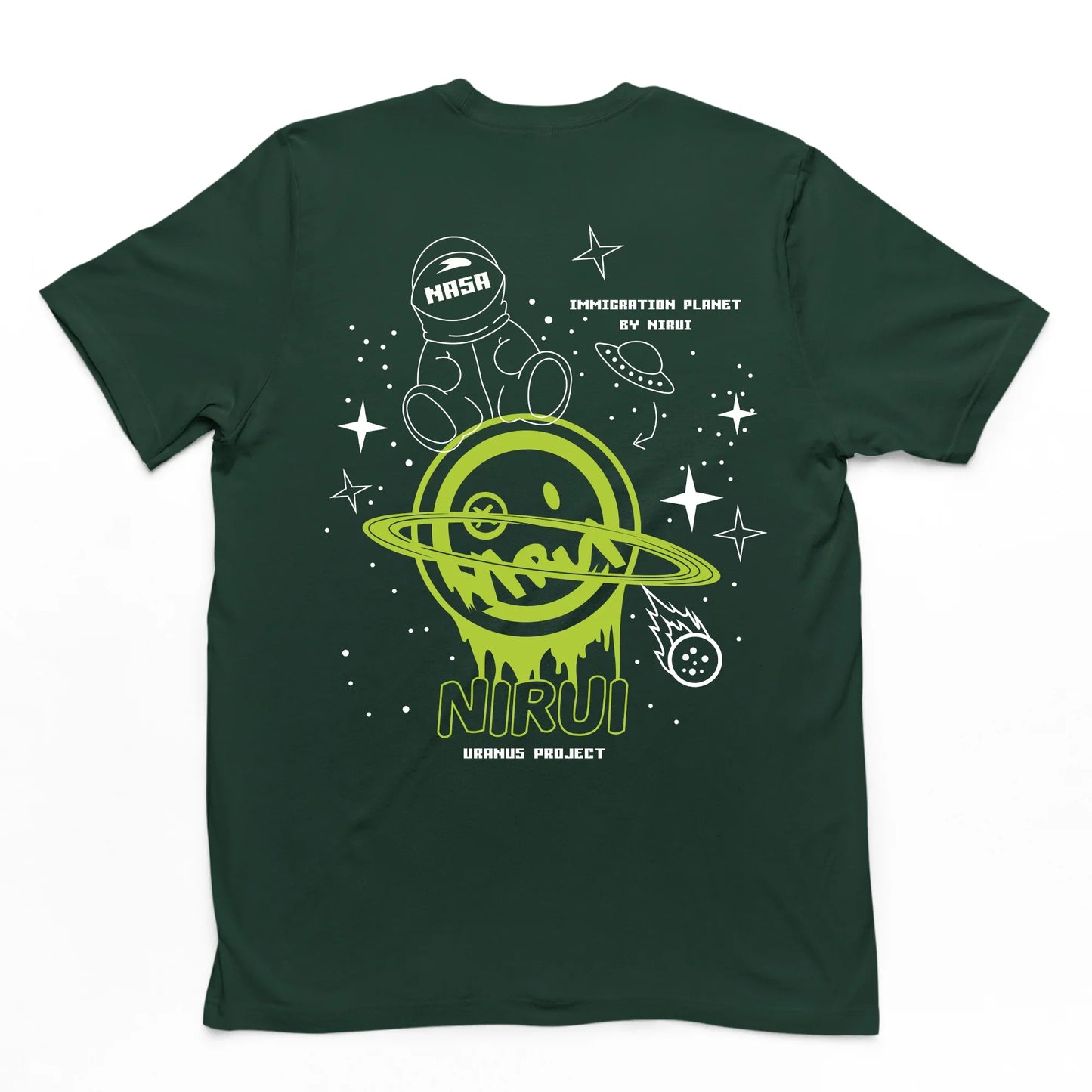 Camiseta Básica Nasa Nirui Space - verde