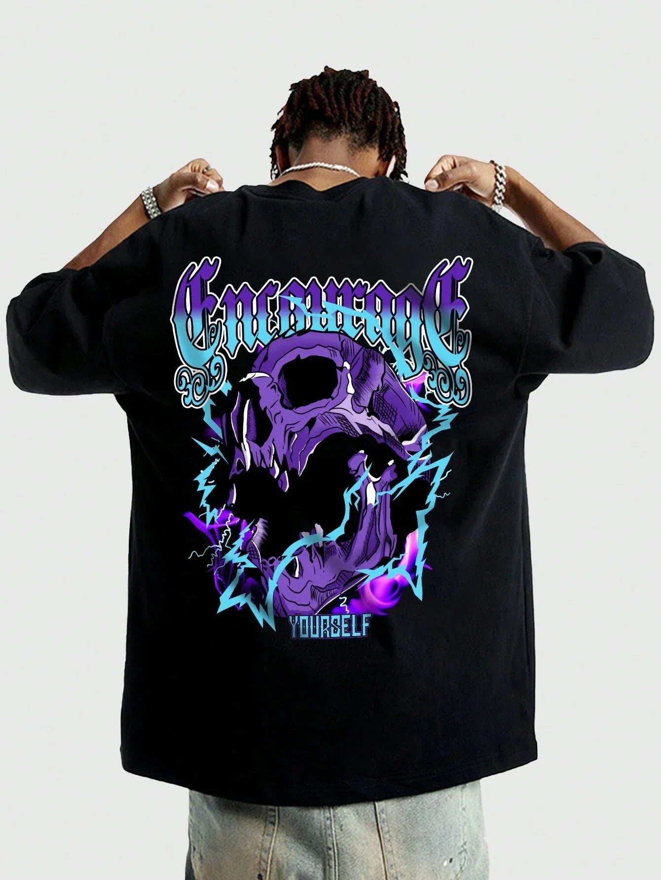 CAmiseta Básica Unissex Com Estampa Caveira