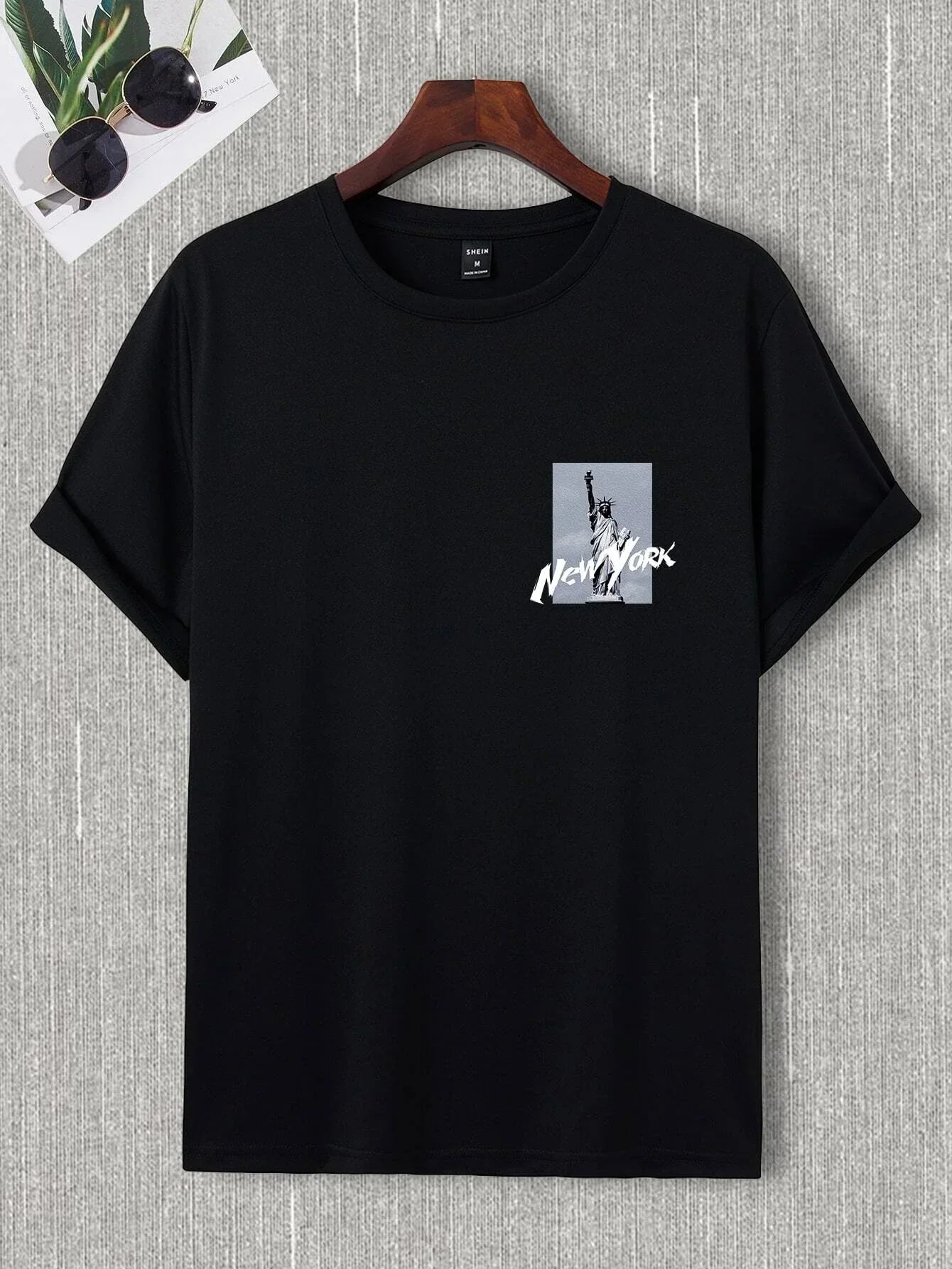 Camiseta Básica Unissex Com Estampa Estatua Da Liberdade