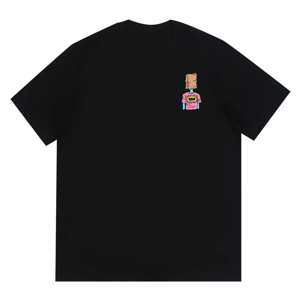 Camiseta Básica Unissex Com Estampa Sacola Na Cabeça