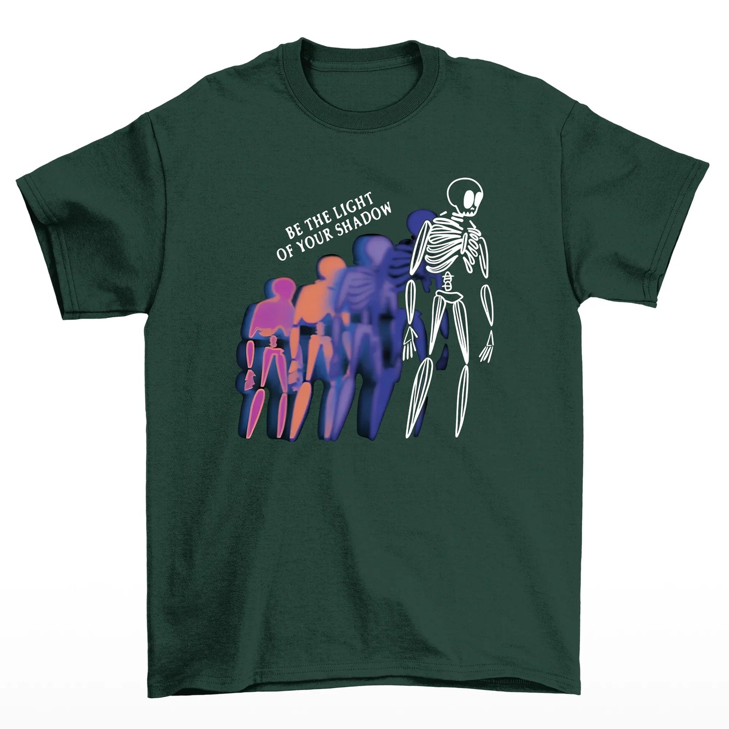 Camiseta Básica Unissex Be The Light Of Your Shadow - verde