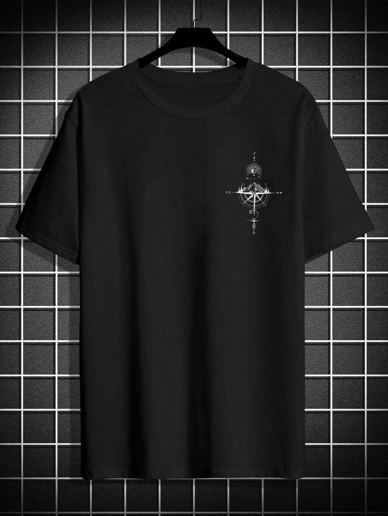 Camiseta Básica Unissex Com Estampa Bússula