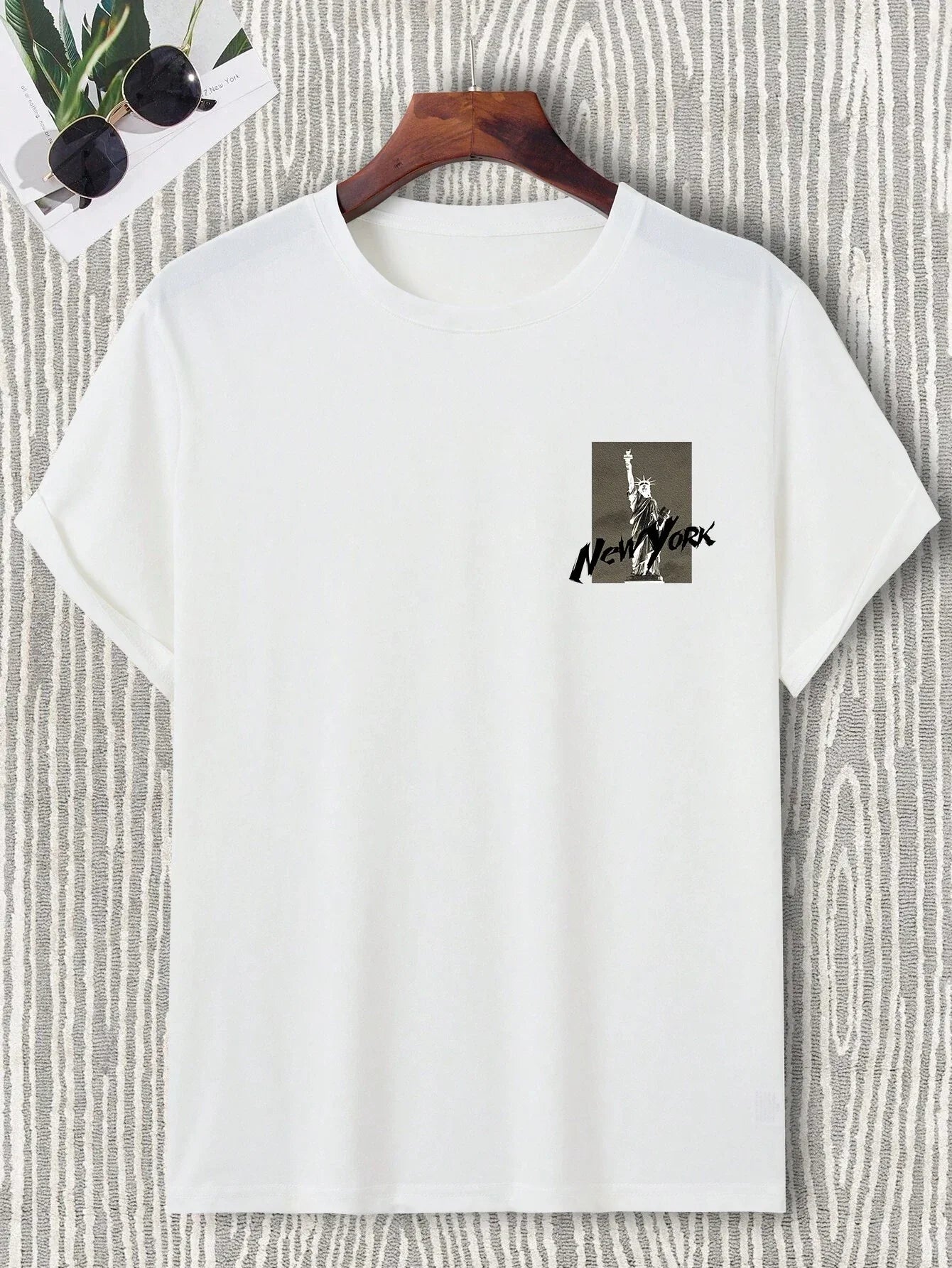 Camiseta Básica Unissex Com Estampa Estatua Da Liberdade