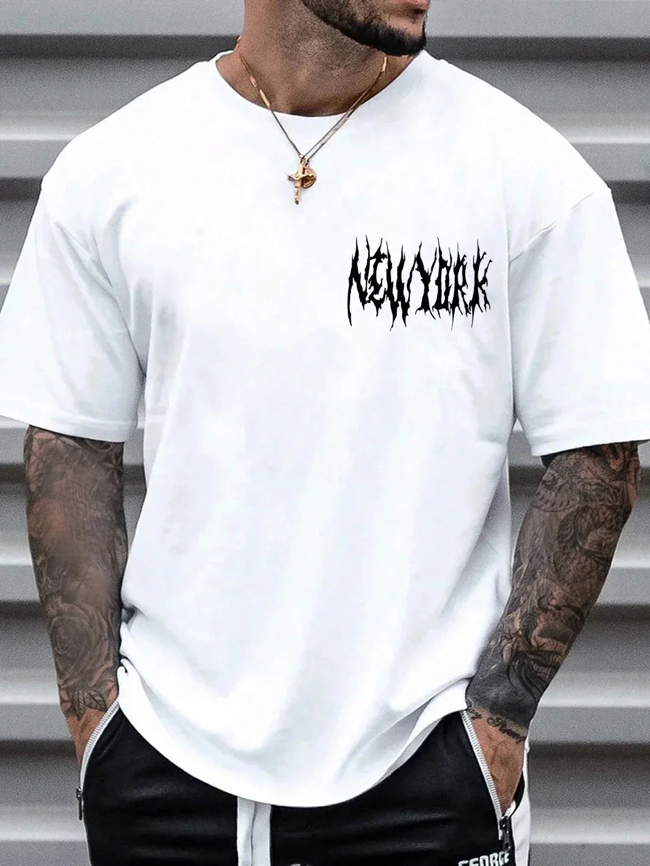 Camiseta Básica Unissex Com Estampa New York