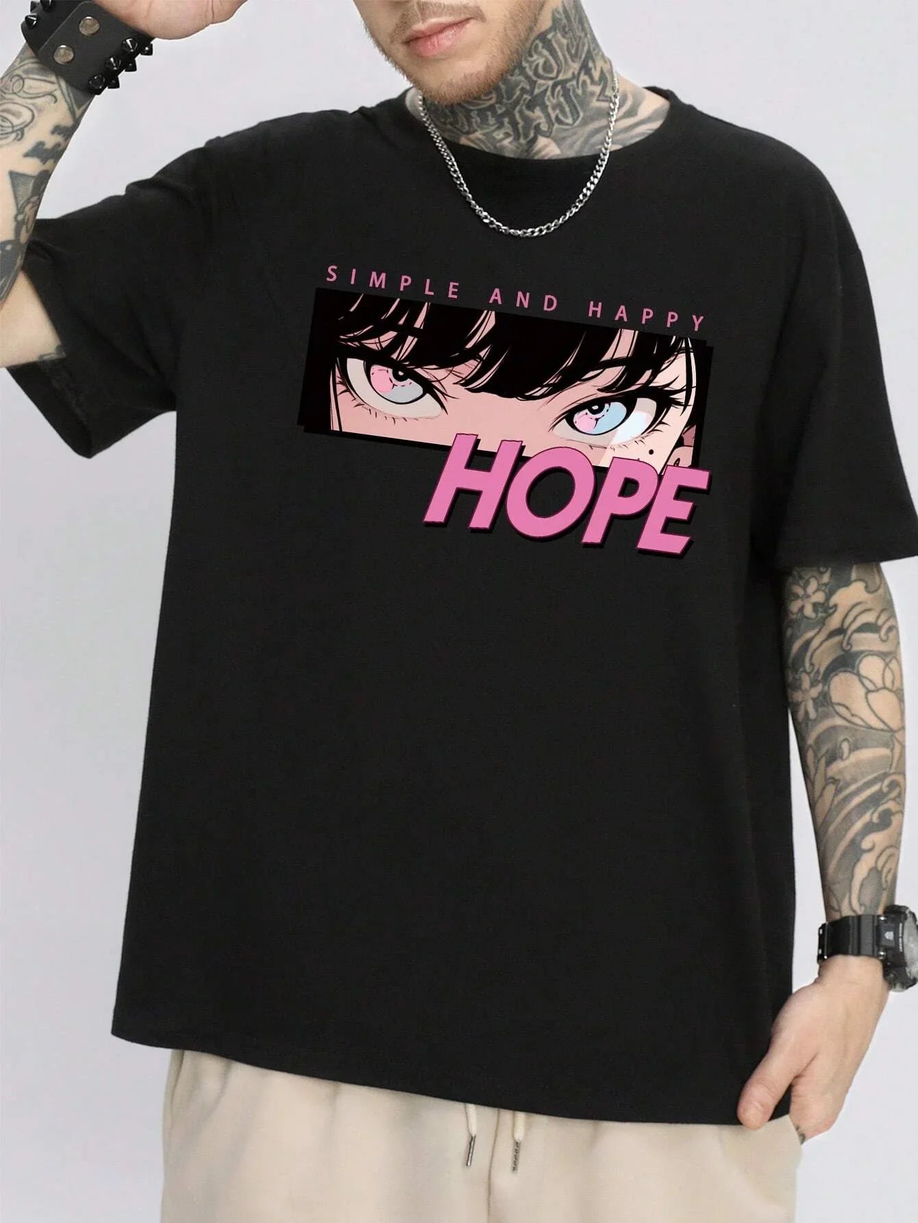 Camiseta Básica Unissex Com Estampa Olhos Femininos