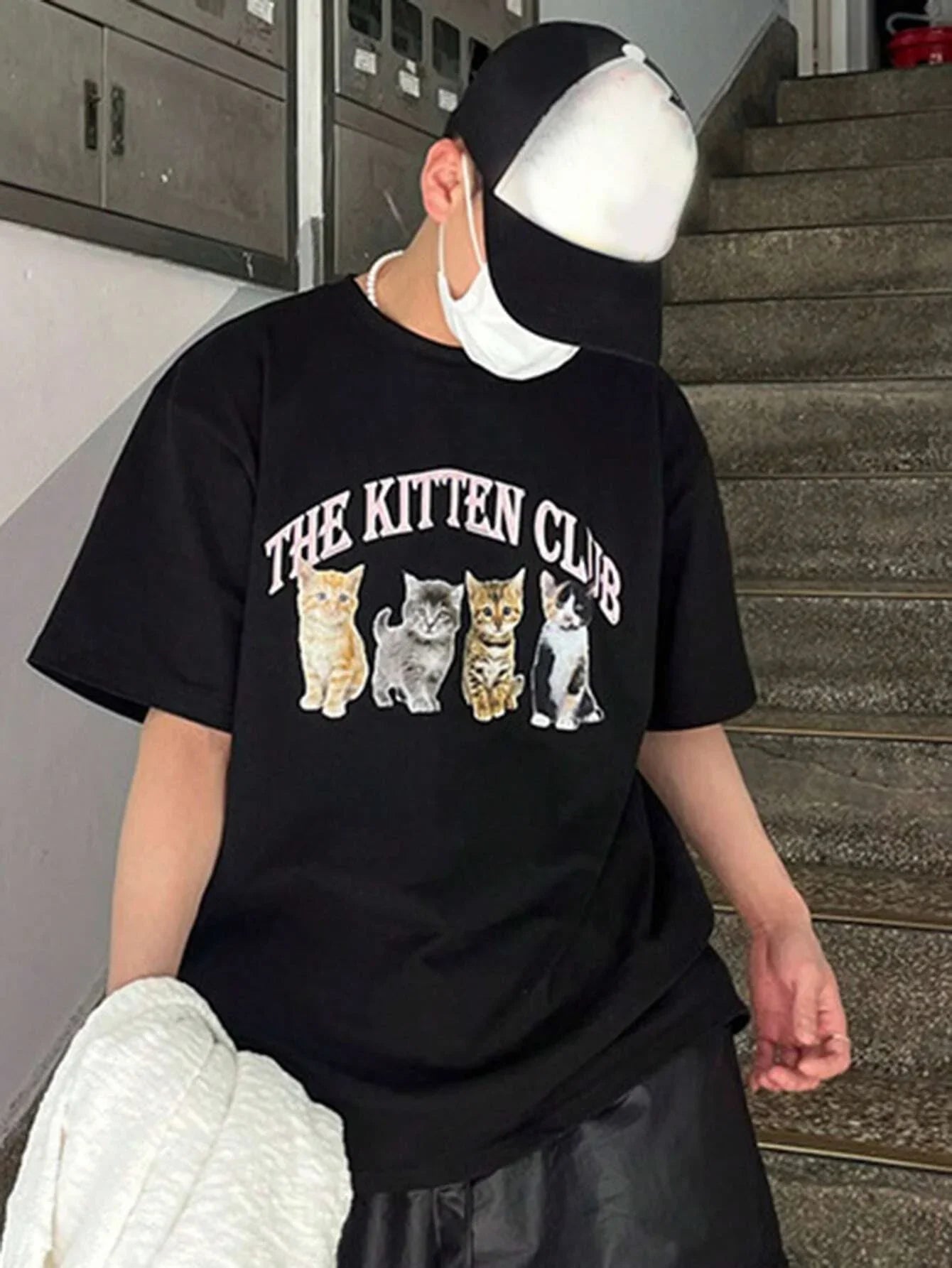 Camiseta Básica Unissex Com Estampa Clube De Gatinhos