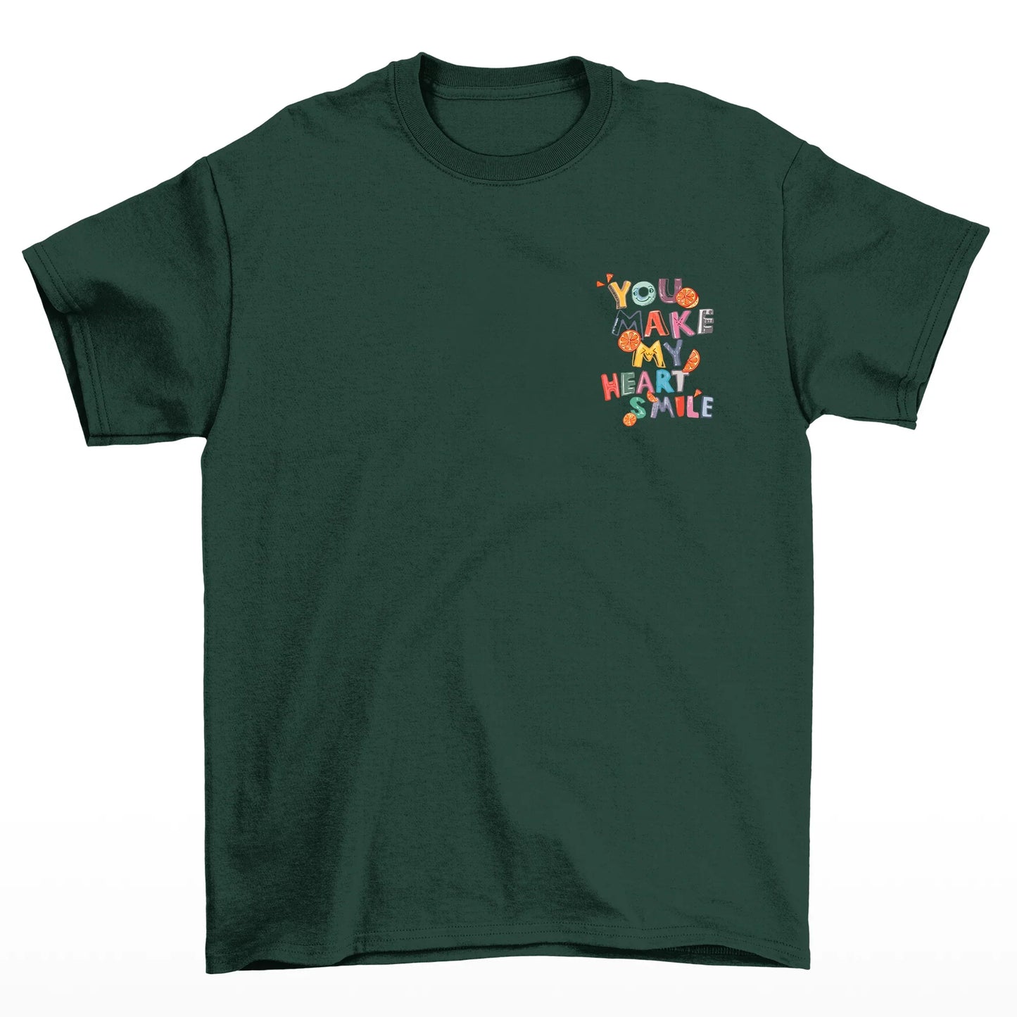 Camiseta Básica Unissex You Make My Heart Smile - verde