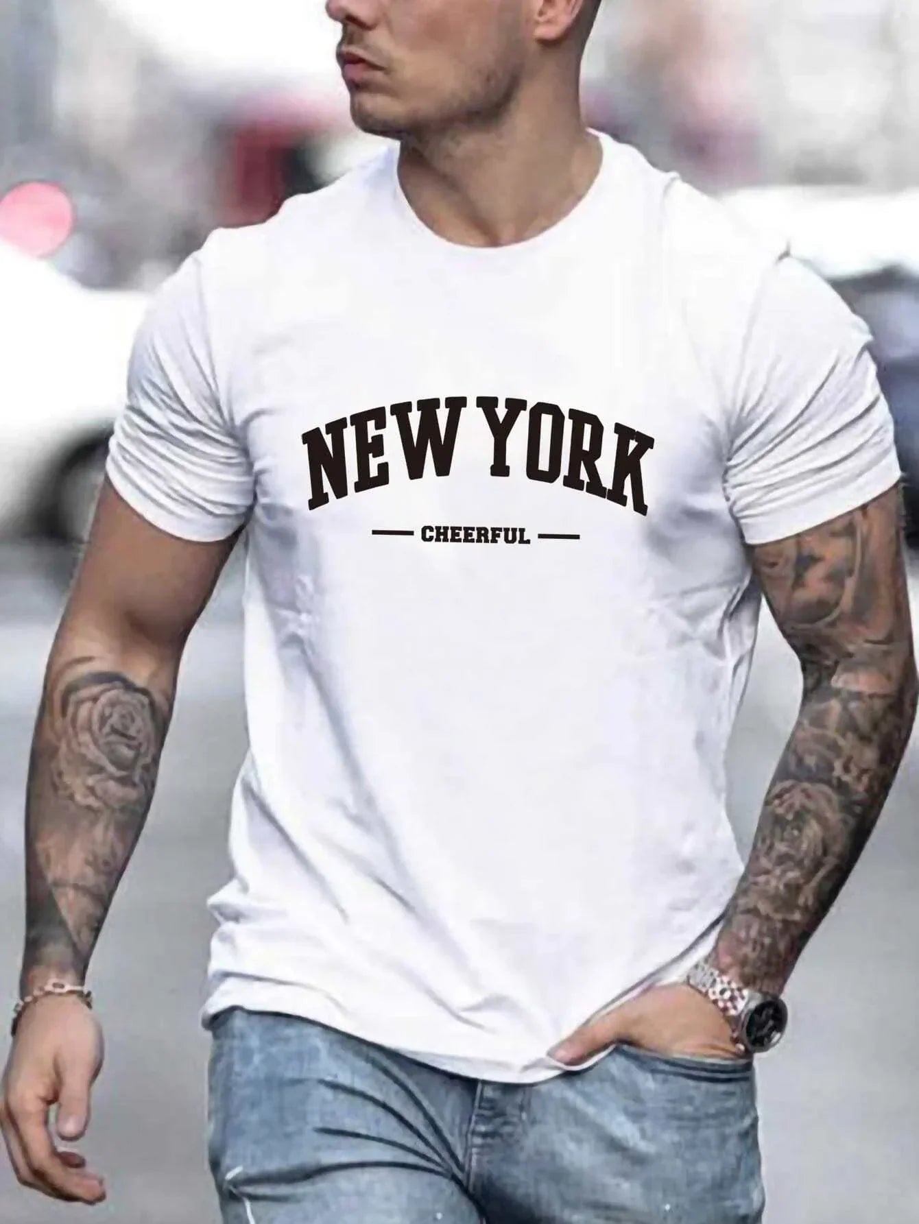 Camiseta básica Unissex Com Estampa New York