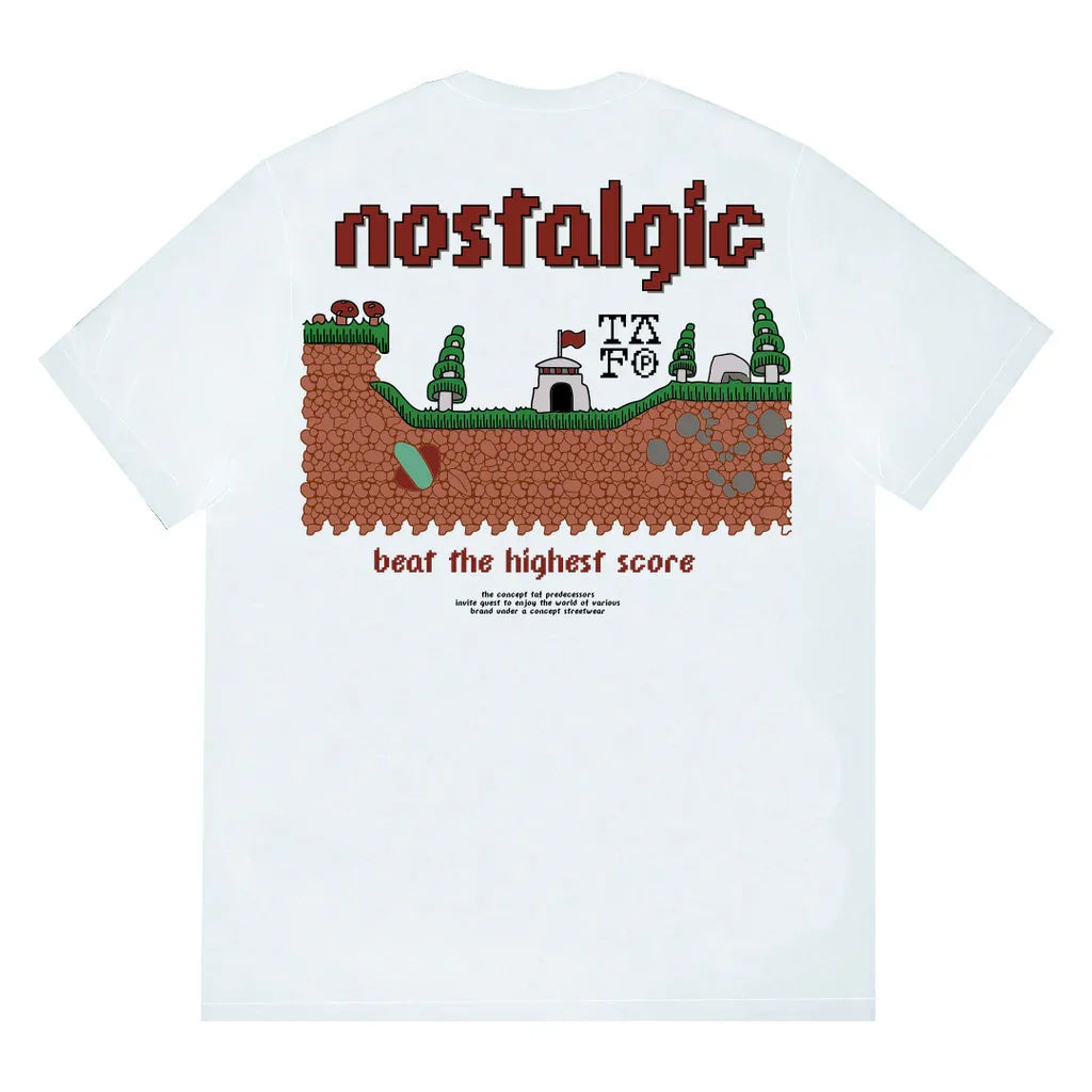 Camiseta Básica Unissex Com Estampa Jogos Pixelados Nostalgicos