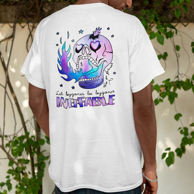 Camiseta Masculina Skull Caveira Ineffable - branco