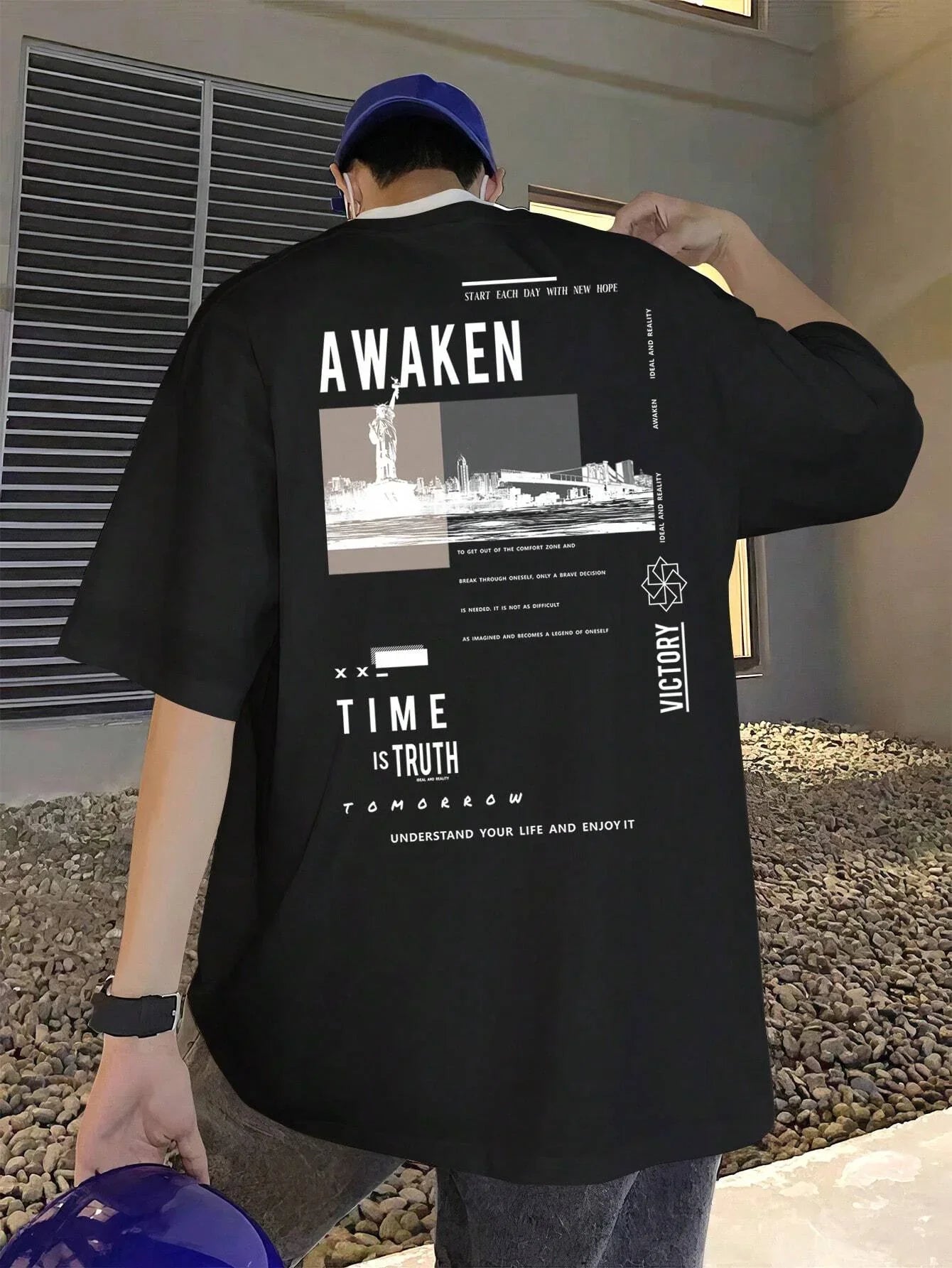 Camiseta Básica Unissex Com Estampa Estatua Da Liberdade