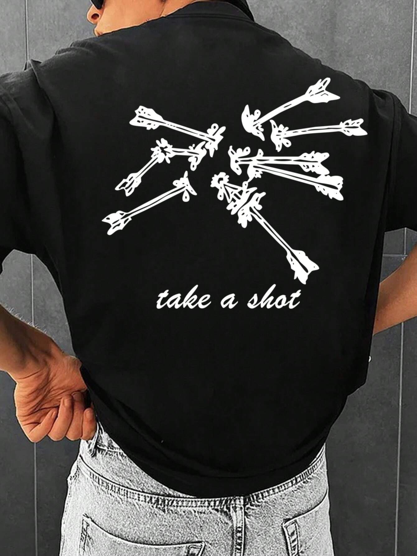 Camiseta Básica Unissex Com Estampa Flechas