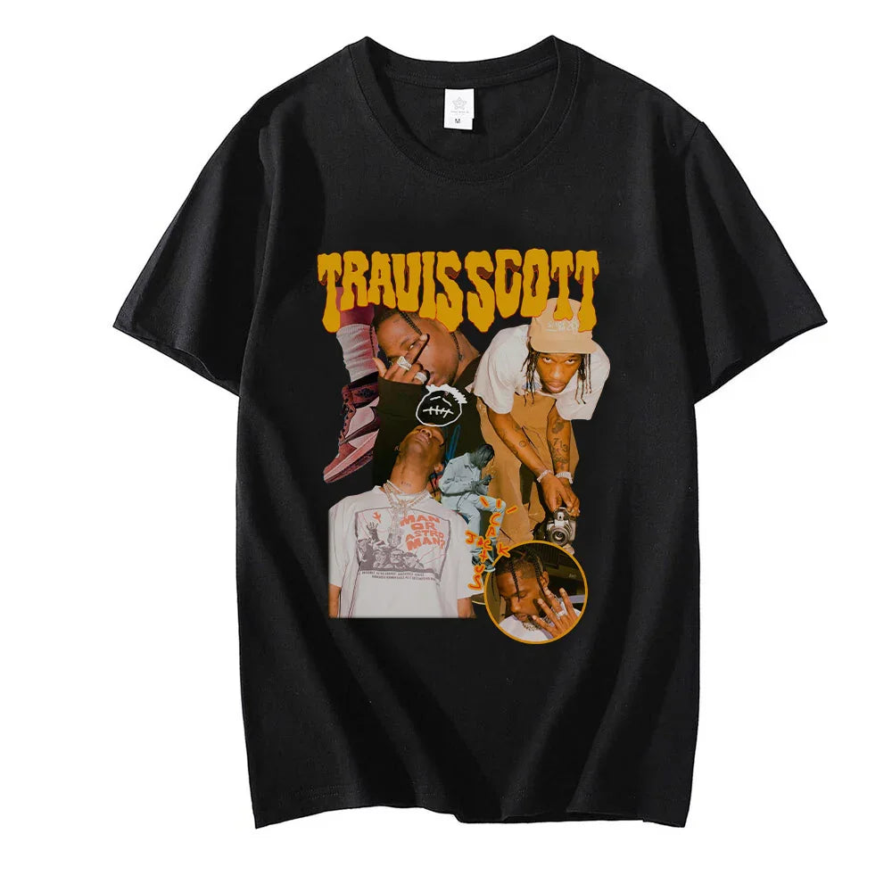 Camiseta Básica com Estampa Travis Scott