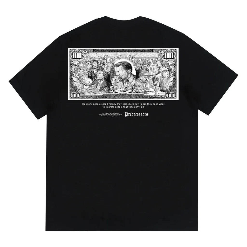 Camiseta Básica Unissex Com Estampa Dinheiro Multidão